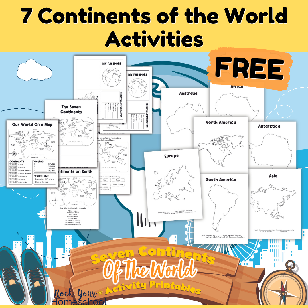 7 Continents Of The World Printable Activities Rock Your Homeschool