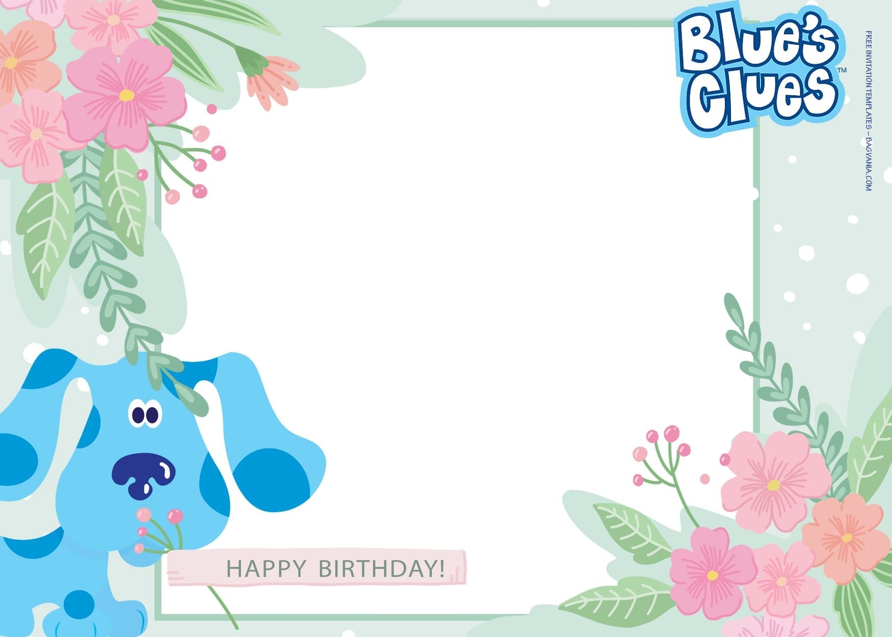 7 Learn And Play With Blues Clues Birthday Invitation Templates Birthday Invitation Templates Birthday Invitations Printable Birthday Invitations