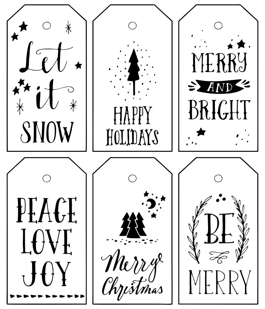 8 Best Printable Christmas Cards Black And White Printablee Christmas Tags Printable Christmas Gift Tags Printable Printable Christmas Cards