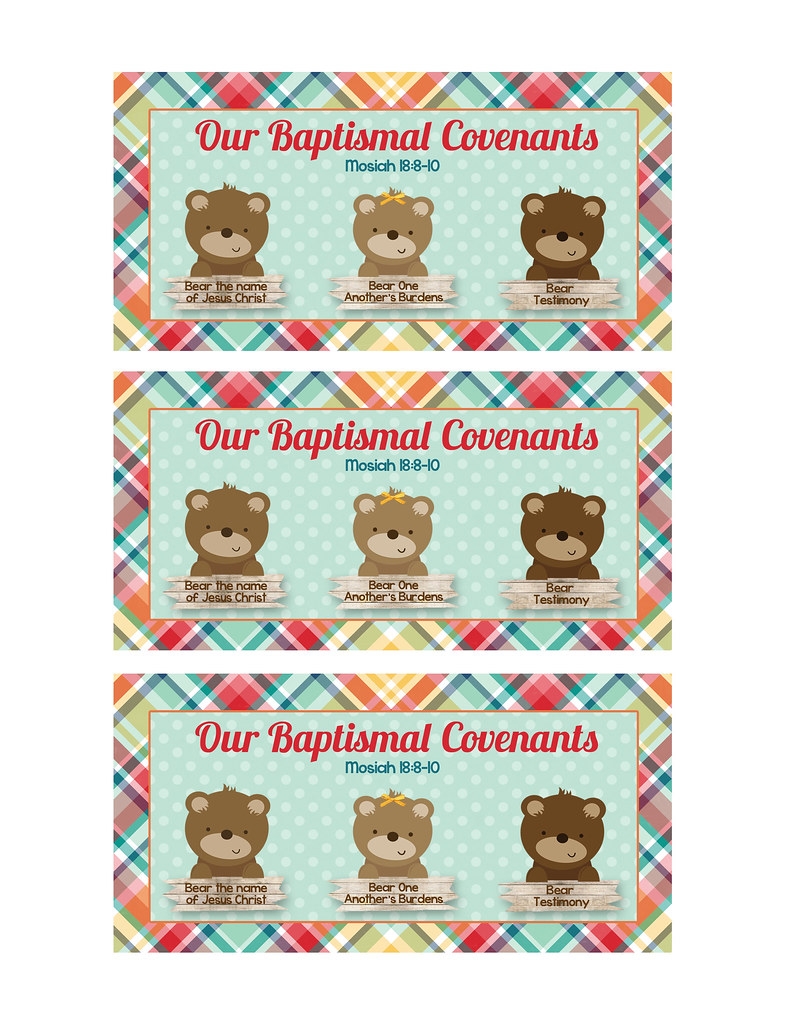 A Pocket Full Of LDS Prints The Three Bears Of Baptism Free Tags 