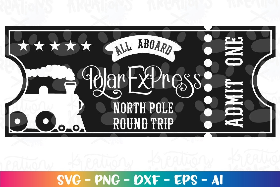 Polar Express Ticket Printable Black And White