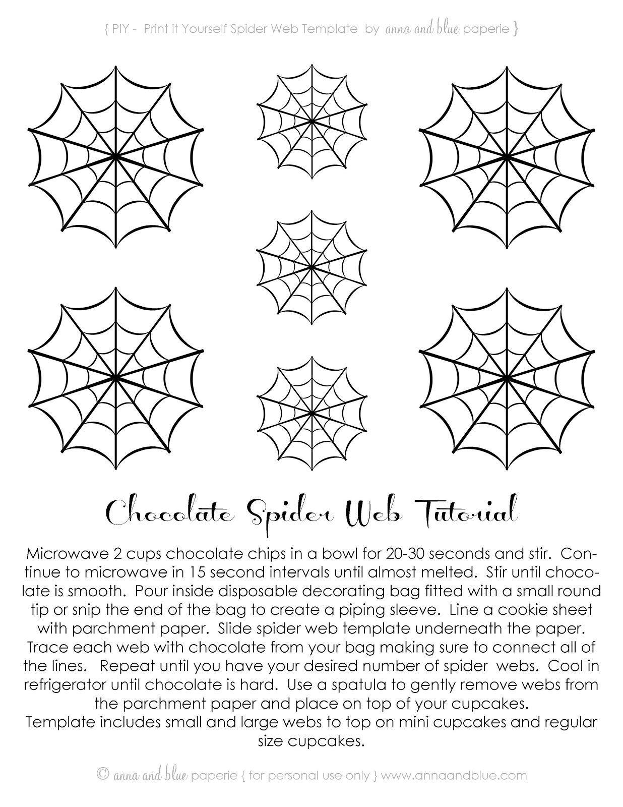 Anna And Blue Paperie Free Printable Spooktacular Spider Webs Chocolate Spiders Spiderman Cake Spiderman Birthday Party
