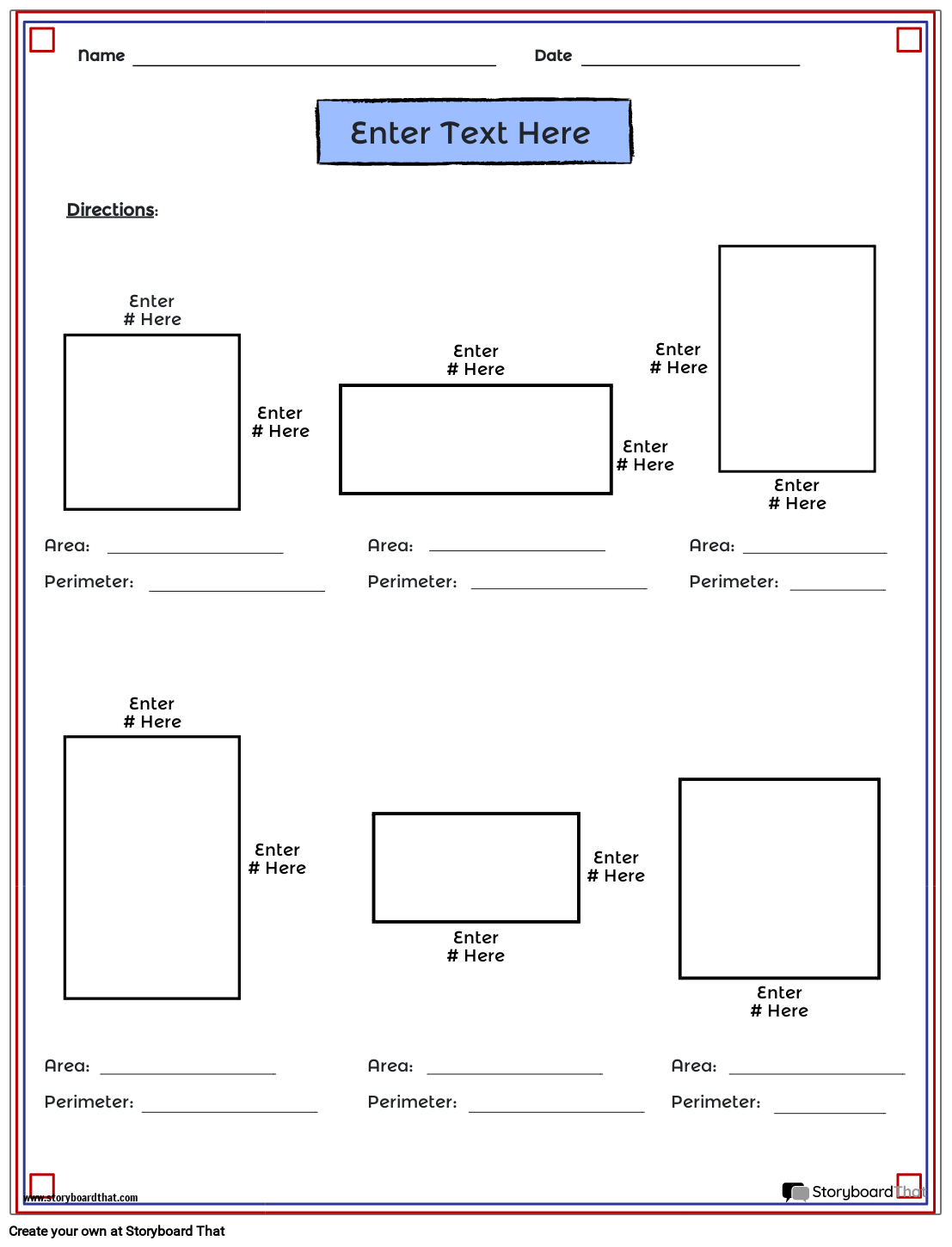 Area And Perimeter Worksheets For Geometry Lessons