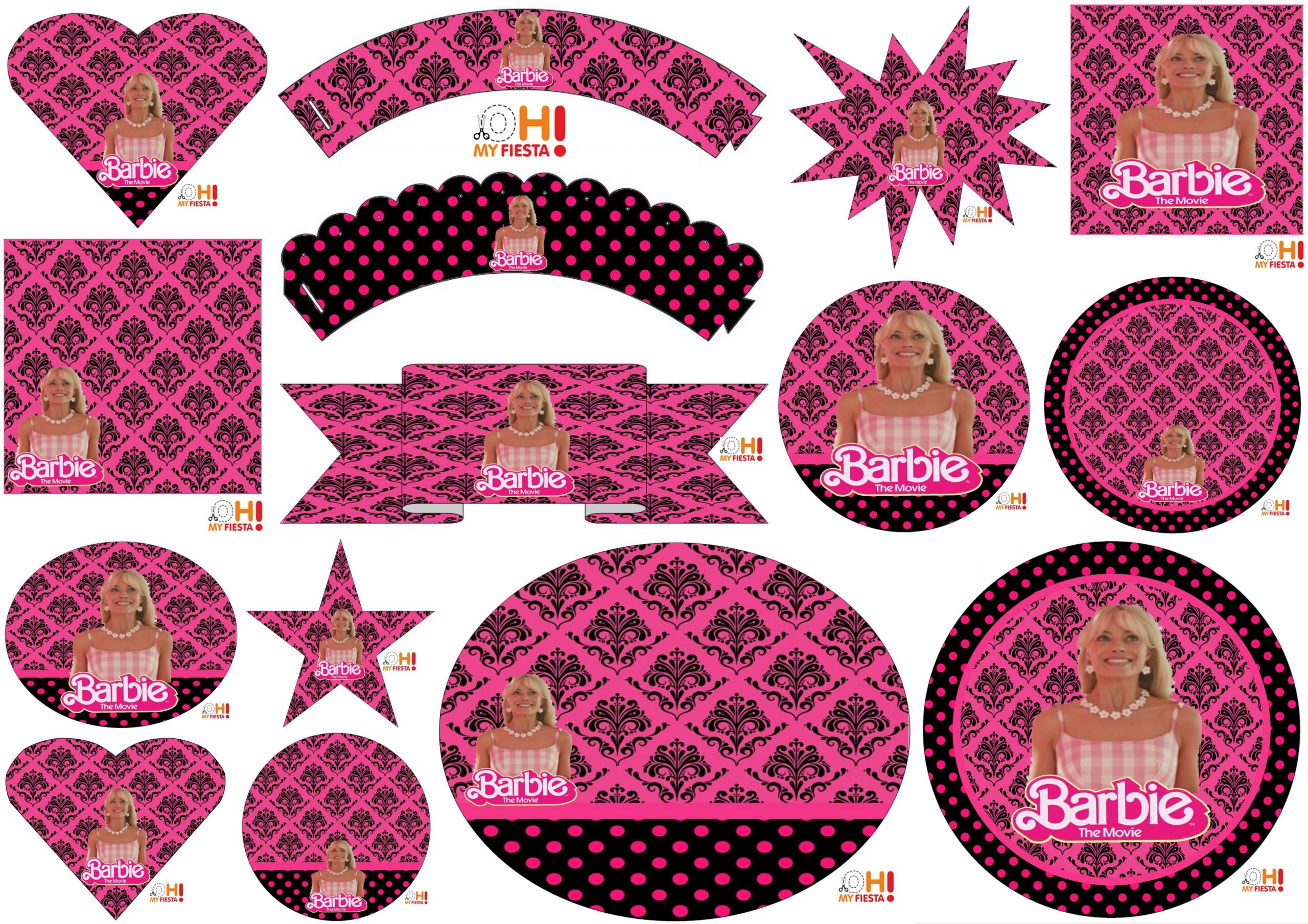Barbie The Movie Free Printable Cupcake Wrappers And Toppers Oh My Fiesta In English