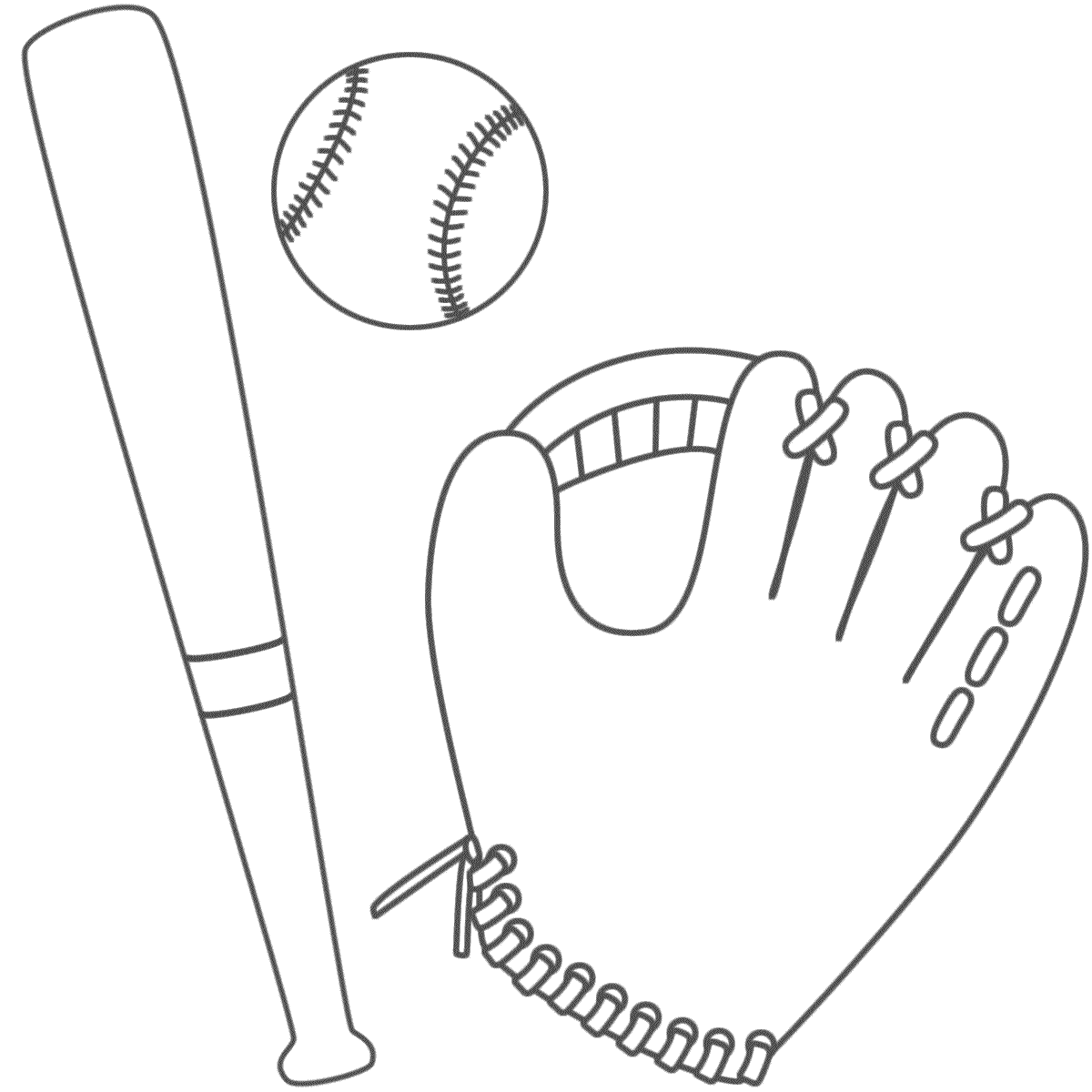 Baseball Glove Ball And Bat Coloring Page Sports Baseball Coloring Pages Bat Coloring Pages Baseball Glove