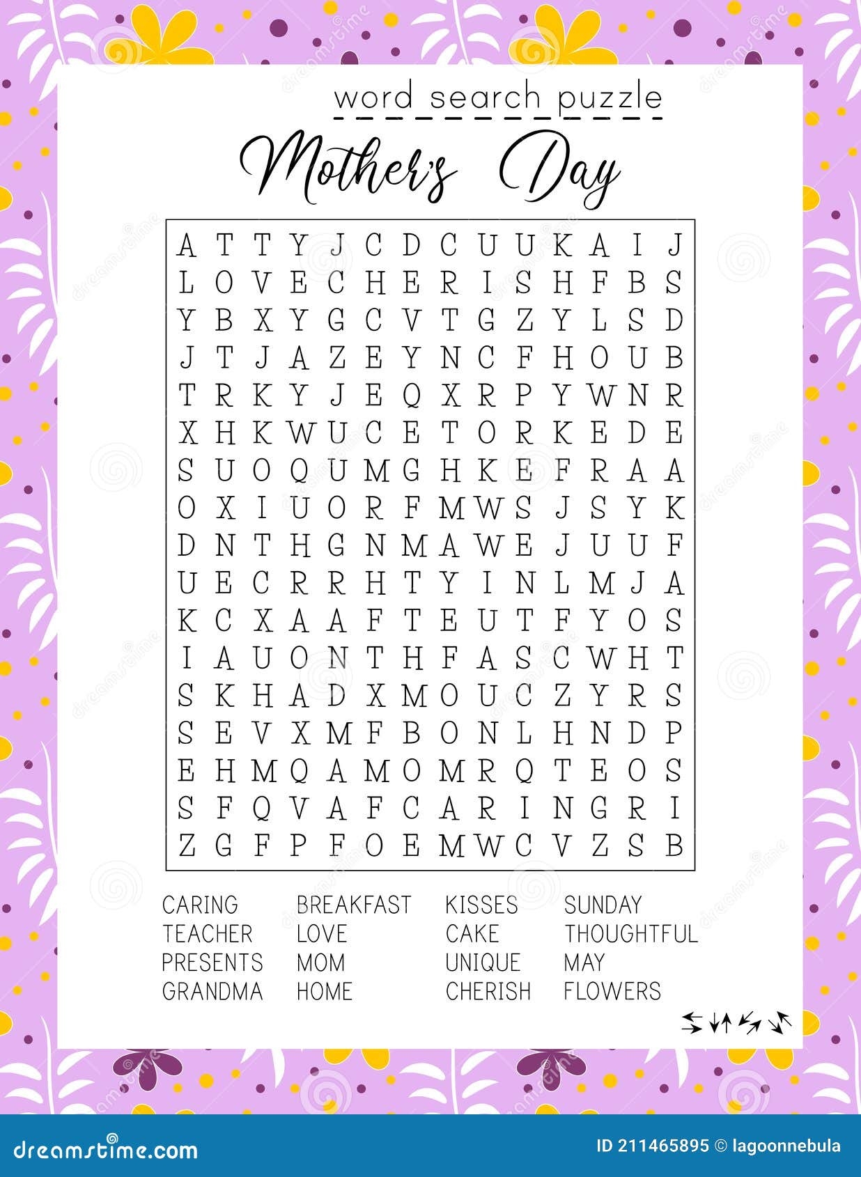 Mother'S Day Word Search Printable