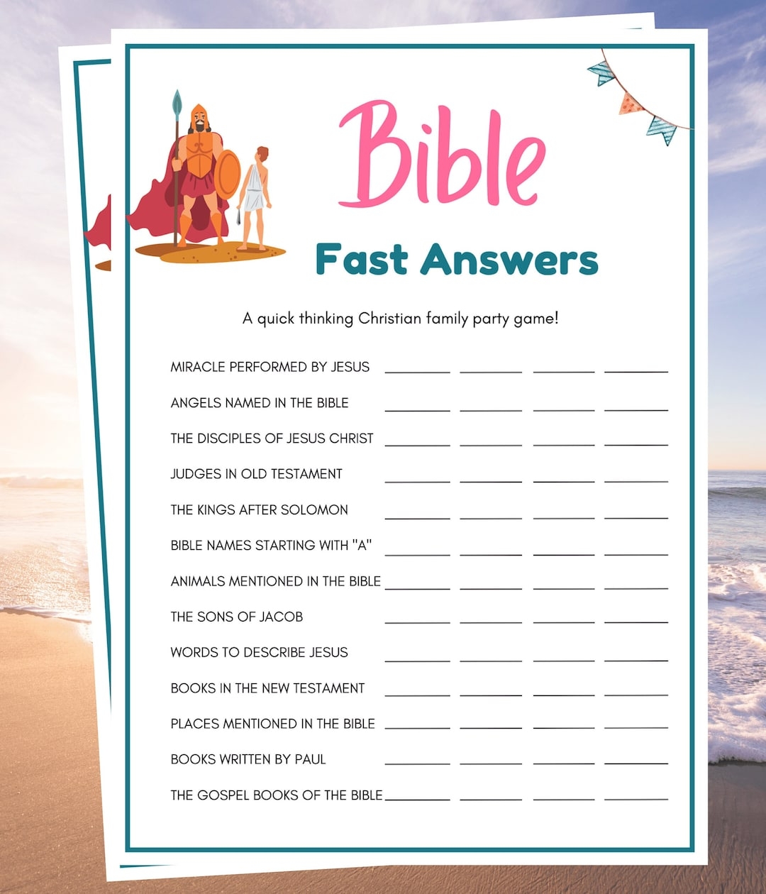 Bible Fast Answers Printable Bible Games For Kids And Adults Sunday School Games Bible Study Games Womens Ministry Games Church Games Etsy Israel