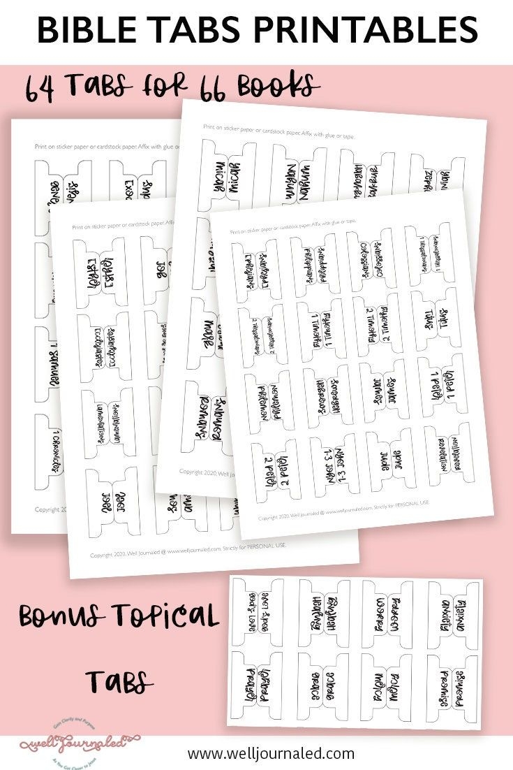 Bible Tabs Bible Tabs Printable For Journaling Bible Bible Divider Label Tabs For Old And New Testament Black And White PDF Download Etsy Canada Bible Tabs Bible Tabs Diy Template Printable