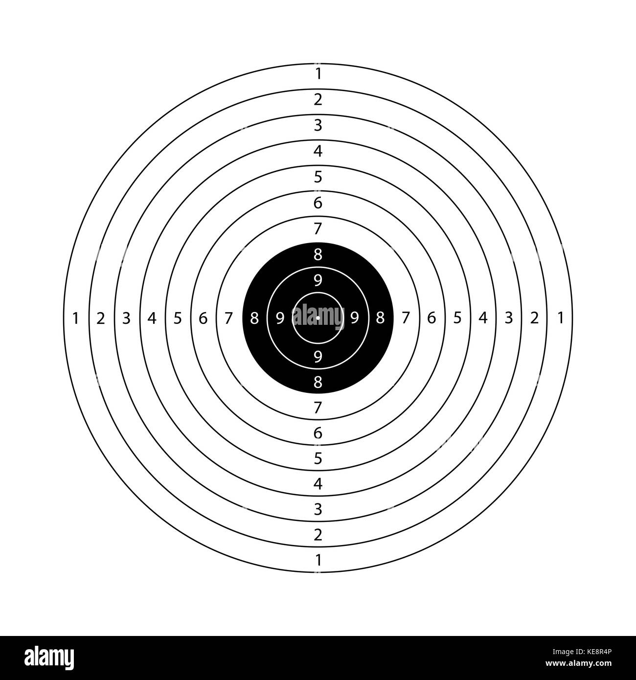 Blank Template For Sport Target Shooting Competition Shooting Range Target Template Stock Vector Image Art Alamy