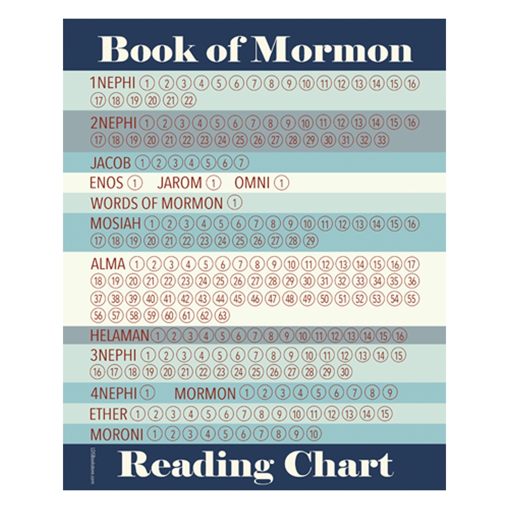 Blue Book Of Mormon Reading Chart Poster Printable In LDS Posters On LDSBookstore