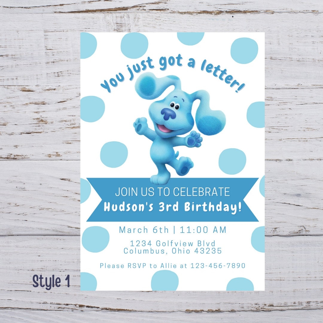 Free Printable Blues Clues Birthday Invitations