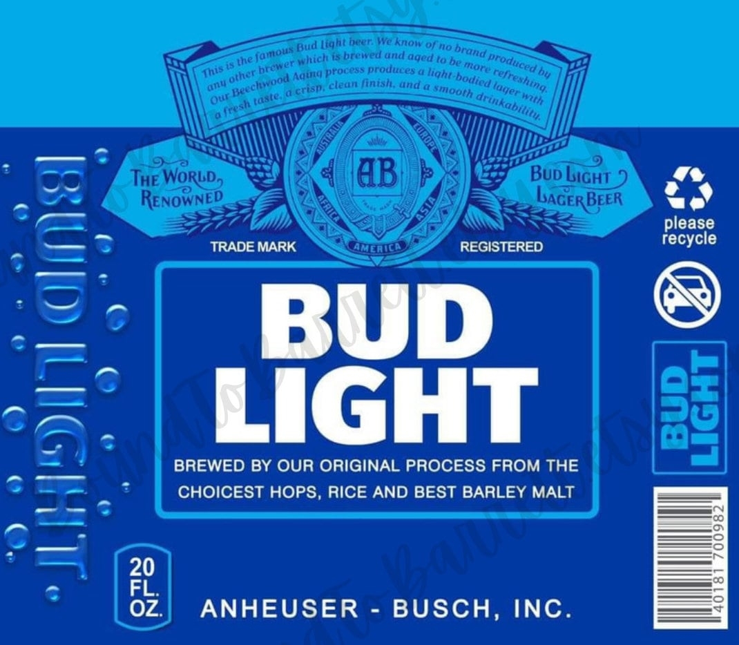 Bud Light Beer Etsy