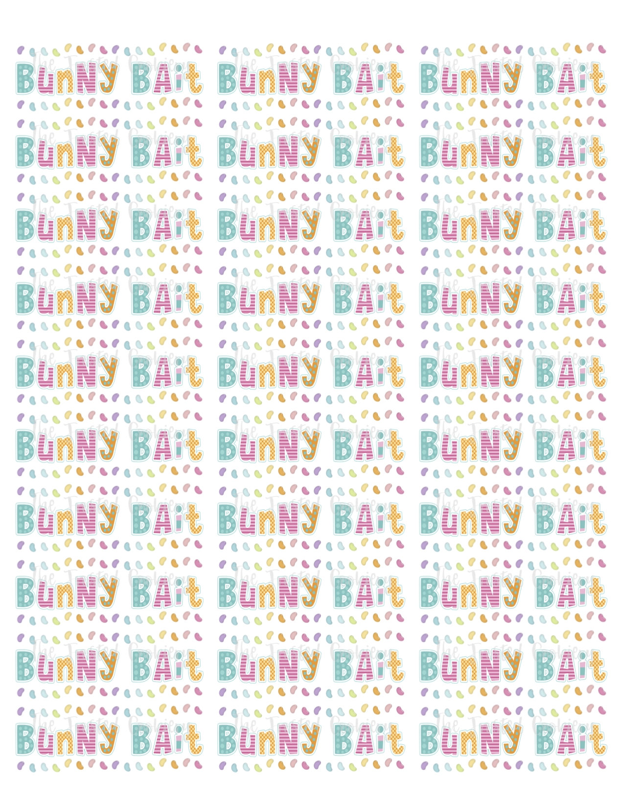 Bunny Bait Rectangle Labels Or Tags Easter 