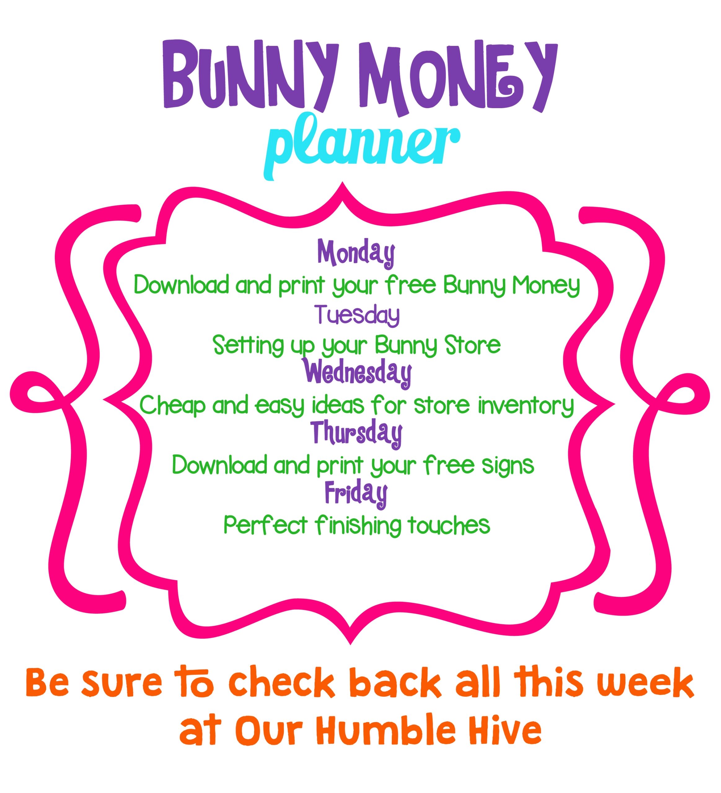 Bunny Money Free Printable