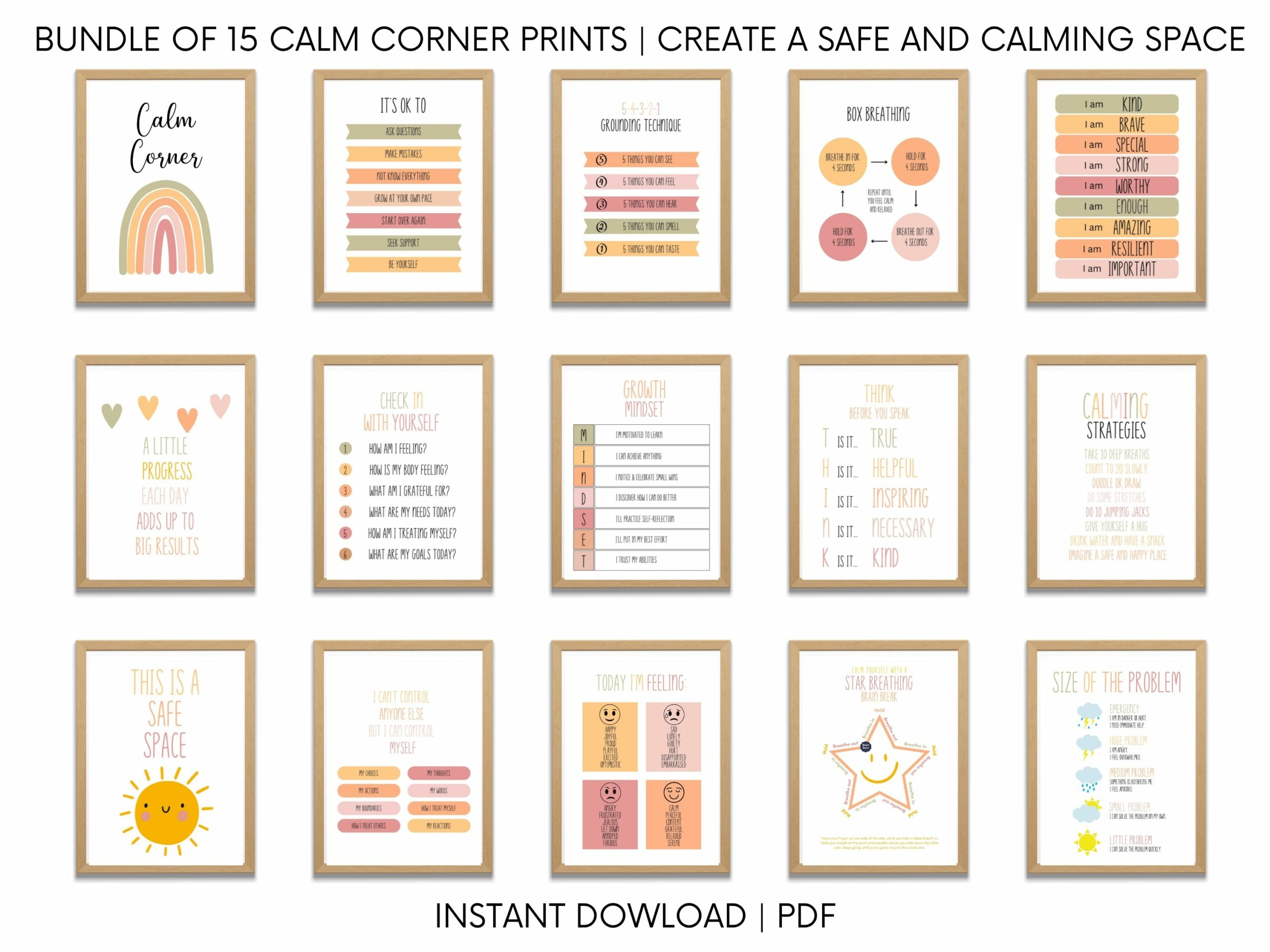 Calm Down Corner Printables Free