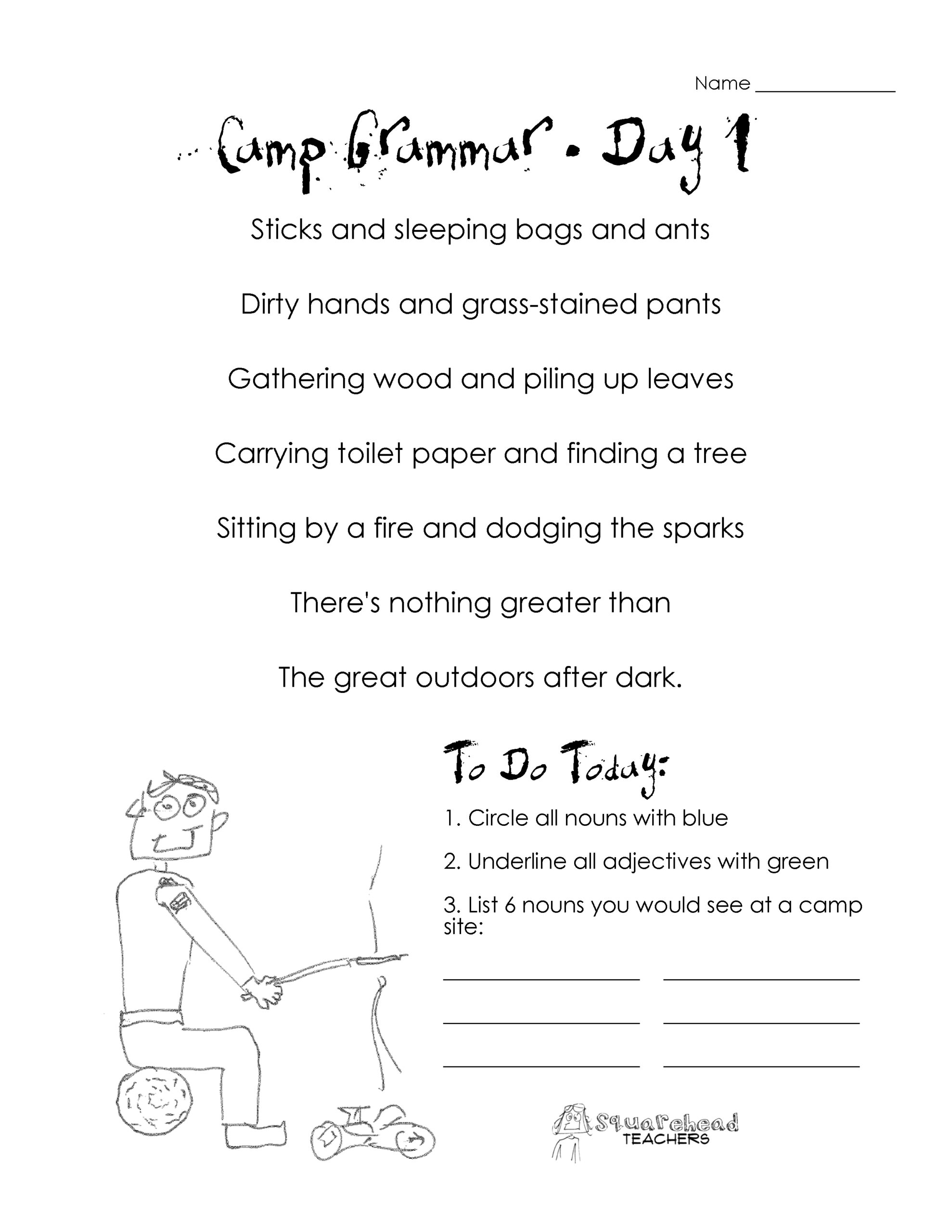Printable Grammar Worksheets For Grade 4
