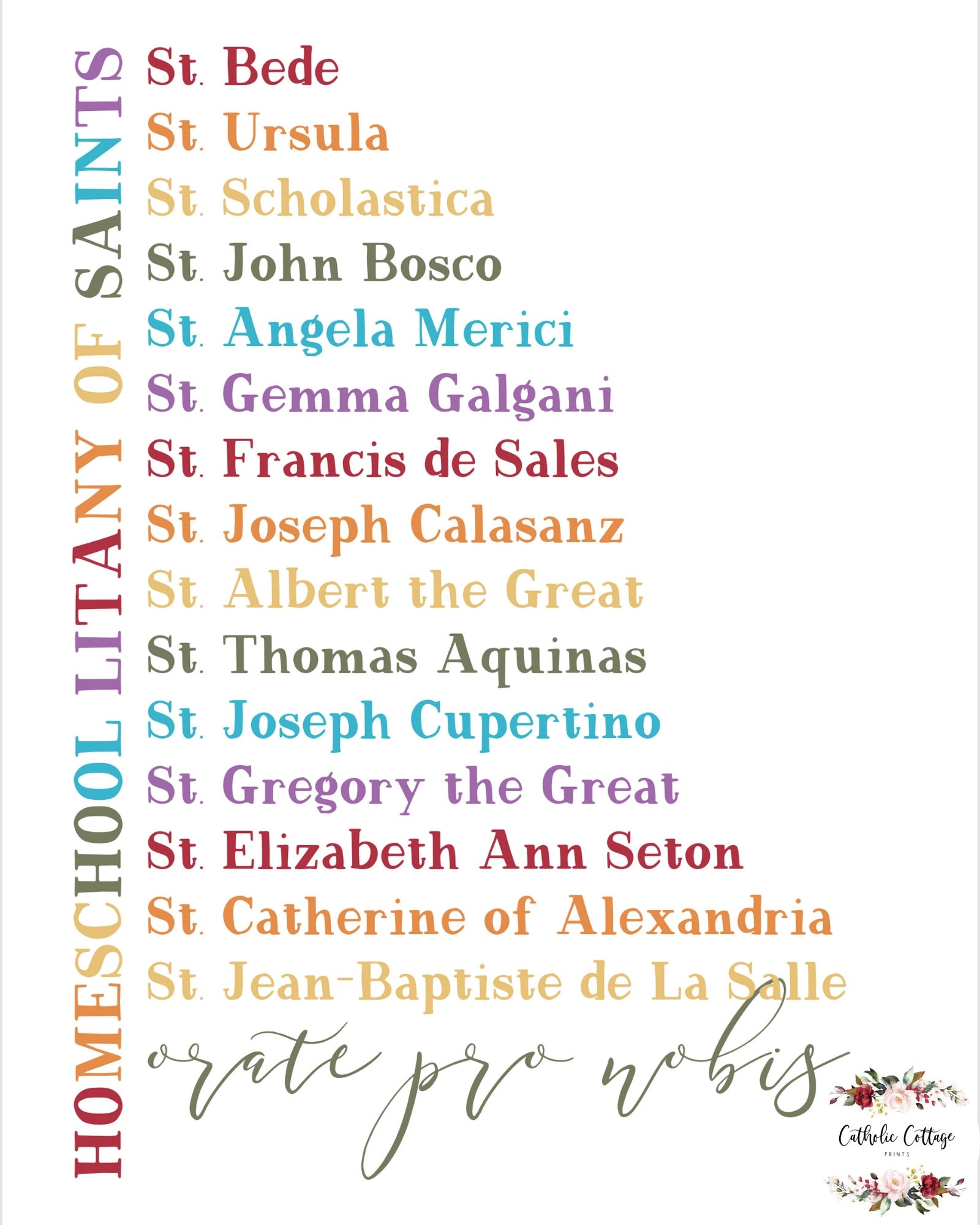 Printable Litany Of The Saints
