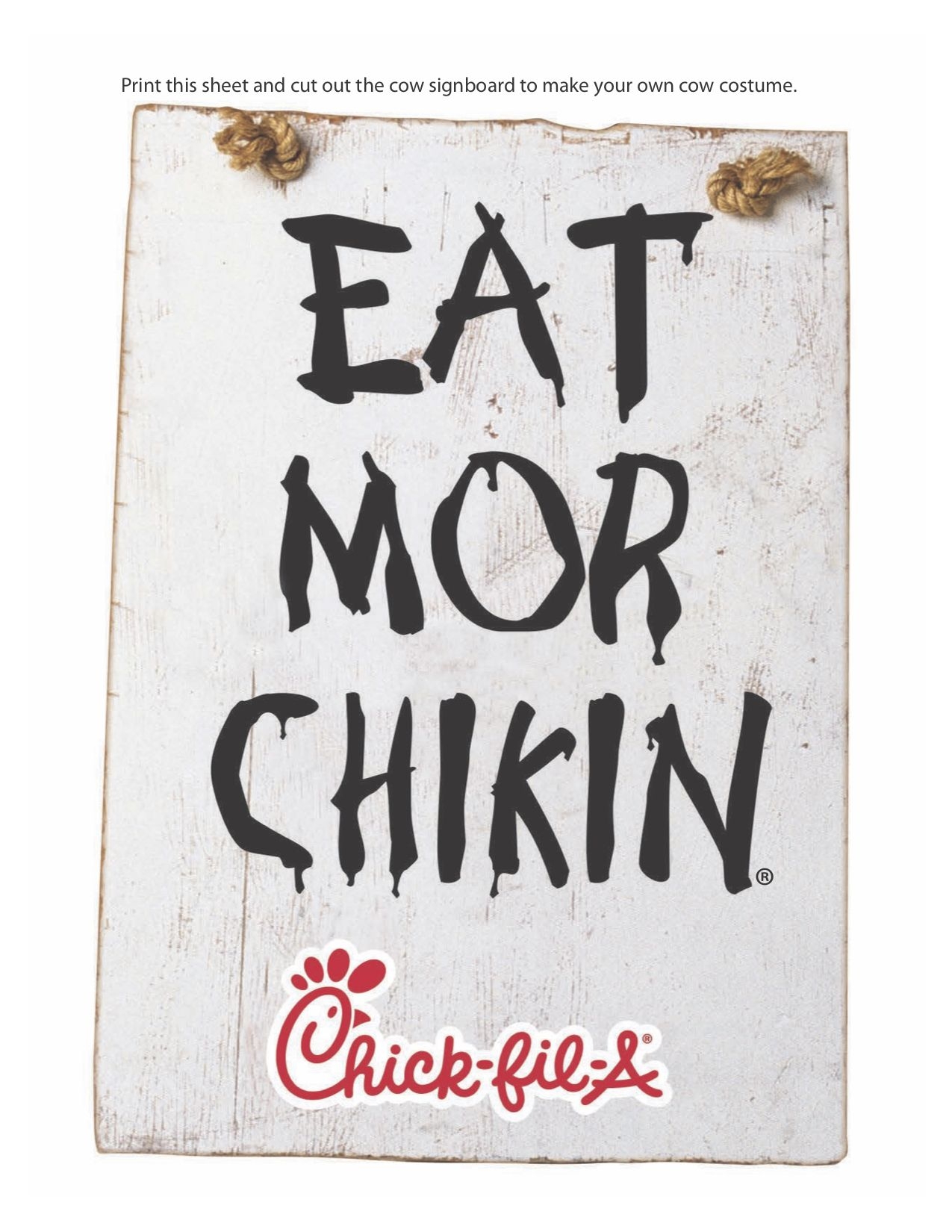 Chick Fil A Cow Starter Kit Costume EAT MOR CHIKIN Cow Appreciation Day Cow Costume Chick Fil A