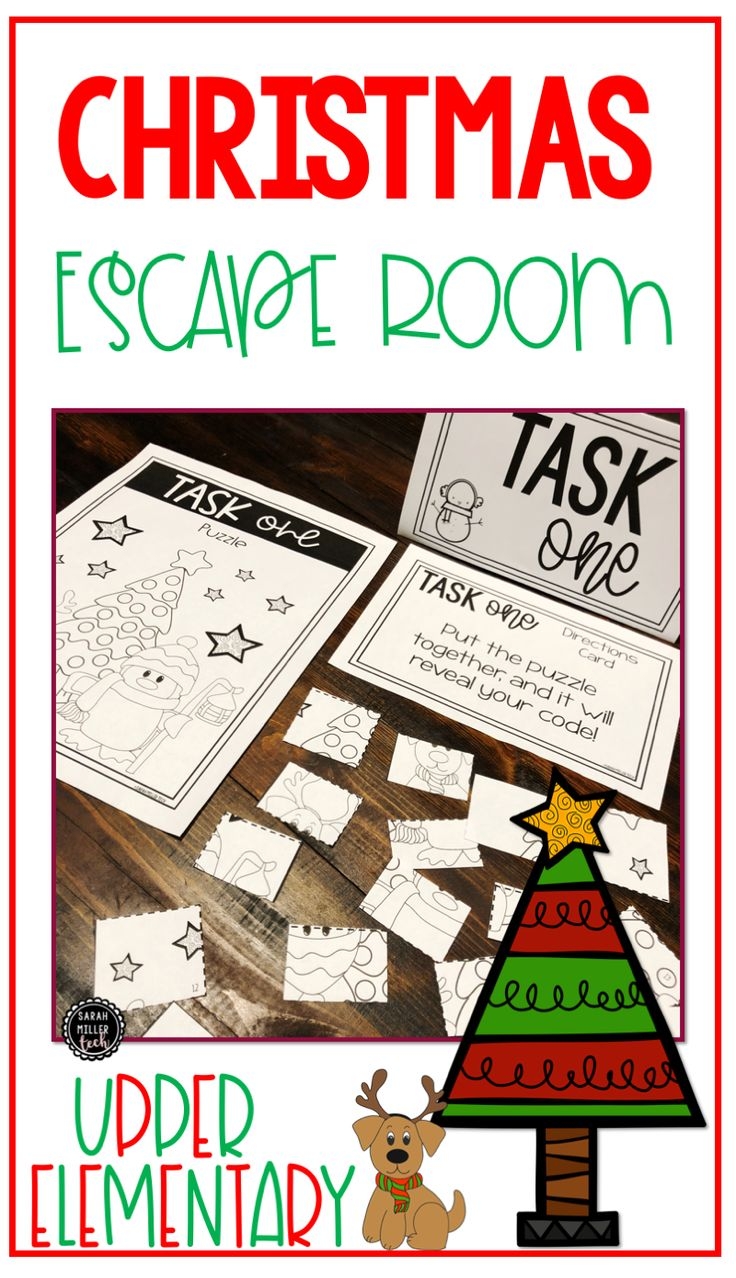 Christmas ESCAPE ROOM 4th 5th 6th Grade NOT CONTENT SPECIFIC Classroom Christmas Activities Christmas Classroom School Christmas Party
