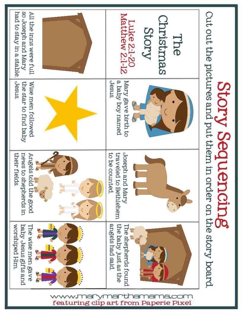 Christmas Worksheets For Preschoolers Jesus Birth Mary Martha Mama