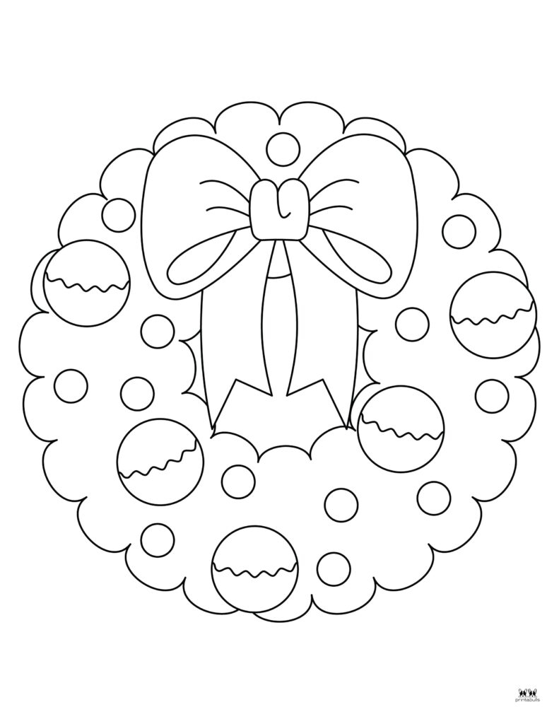 Christmas Wreath Coloring Pages 25 FREE Pages Printabulls