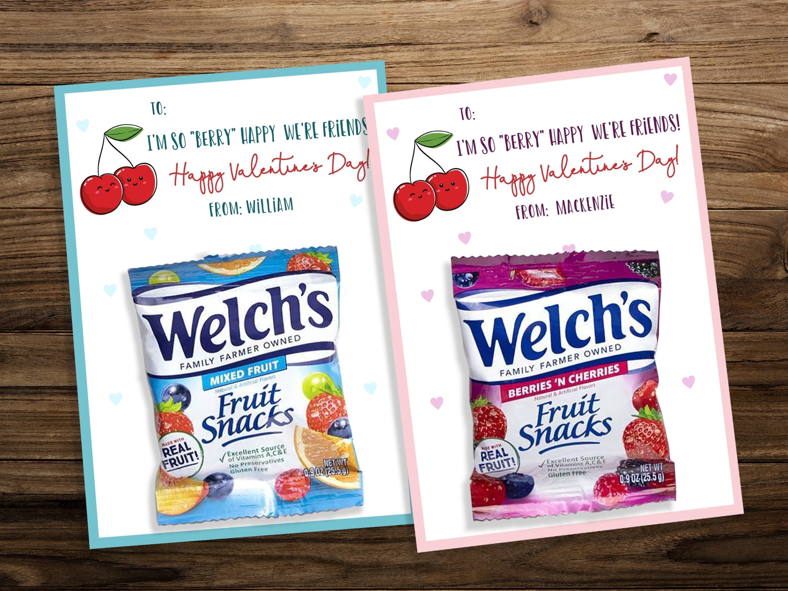 Classroom Valentines Printable Fruit Snack Valentine Card Kids Valentines Day Card Editable Template Digital Download Etsy