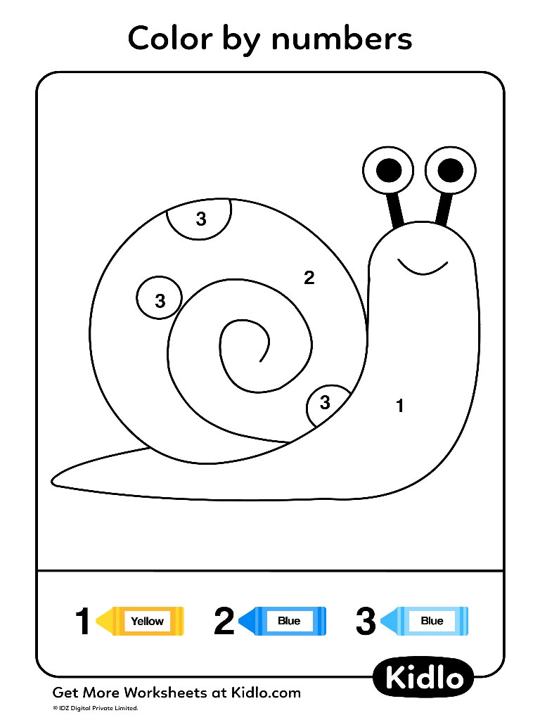 Color By Numbers Insects Worksheet 02 Kidlo