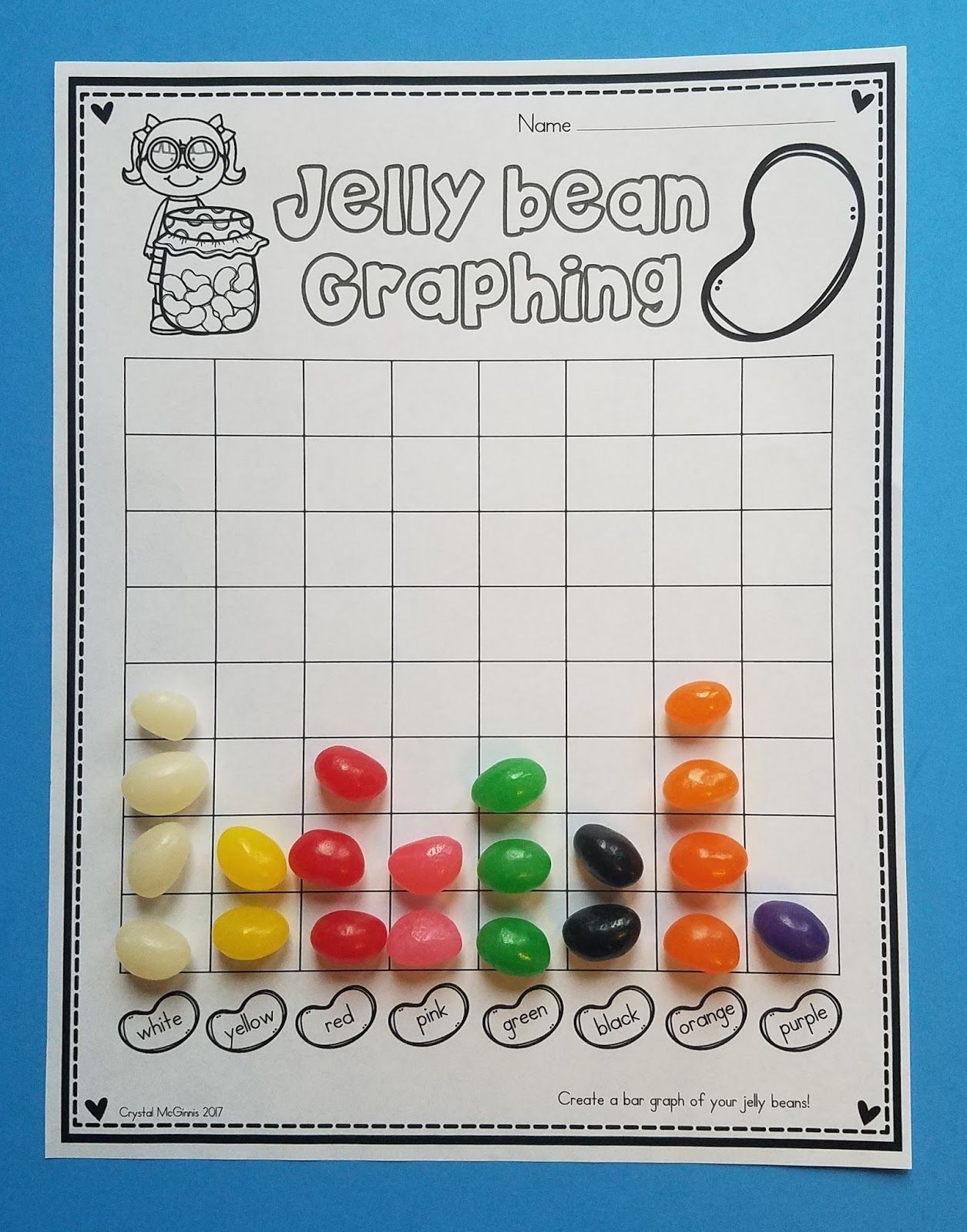 Jelly Bean Sorting Printable