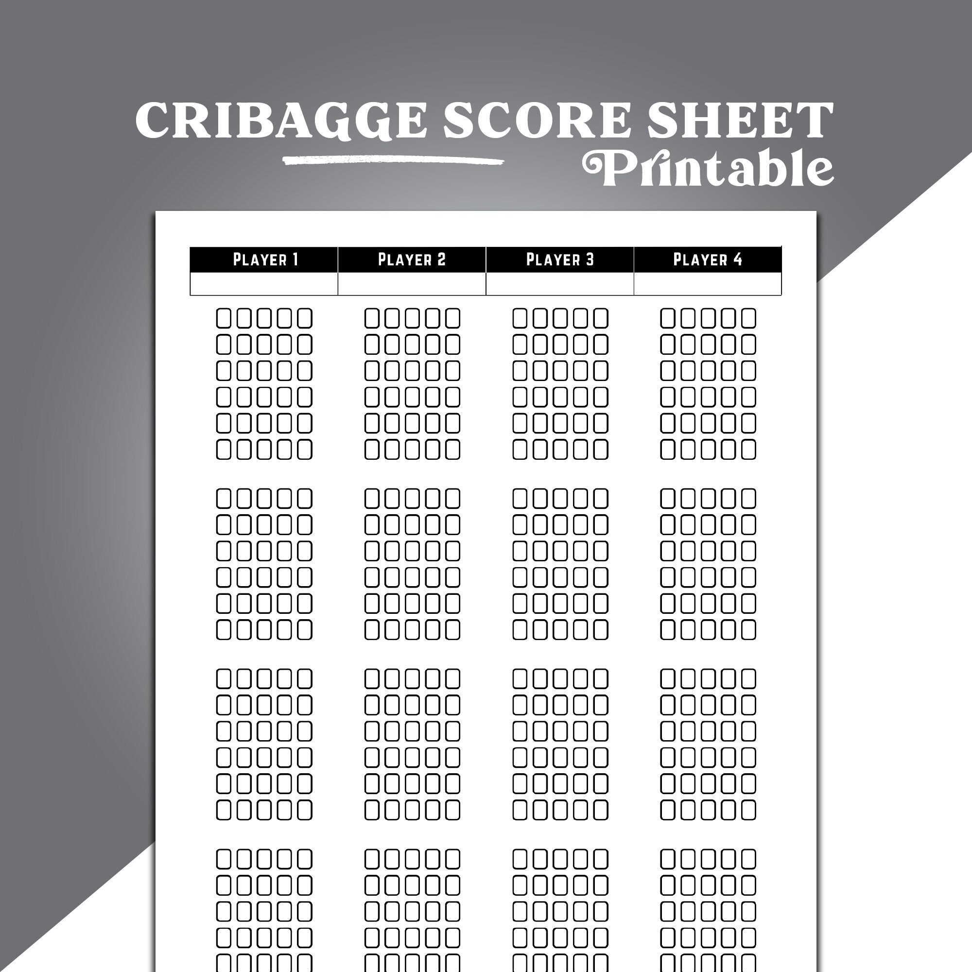 Cribbage Score Sheets Cribbage Scoring Cribbage Scoring Aid Printable Cribbage Scoring Chart Crib Scoring Sheet cribbage Score Pad Print Etsy