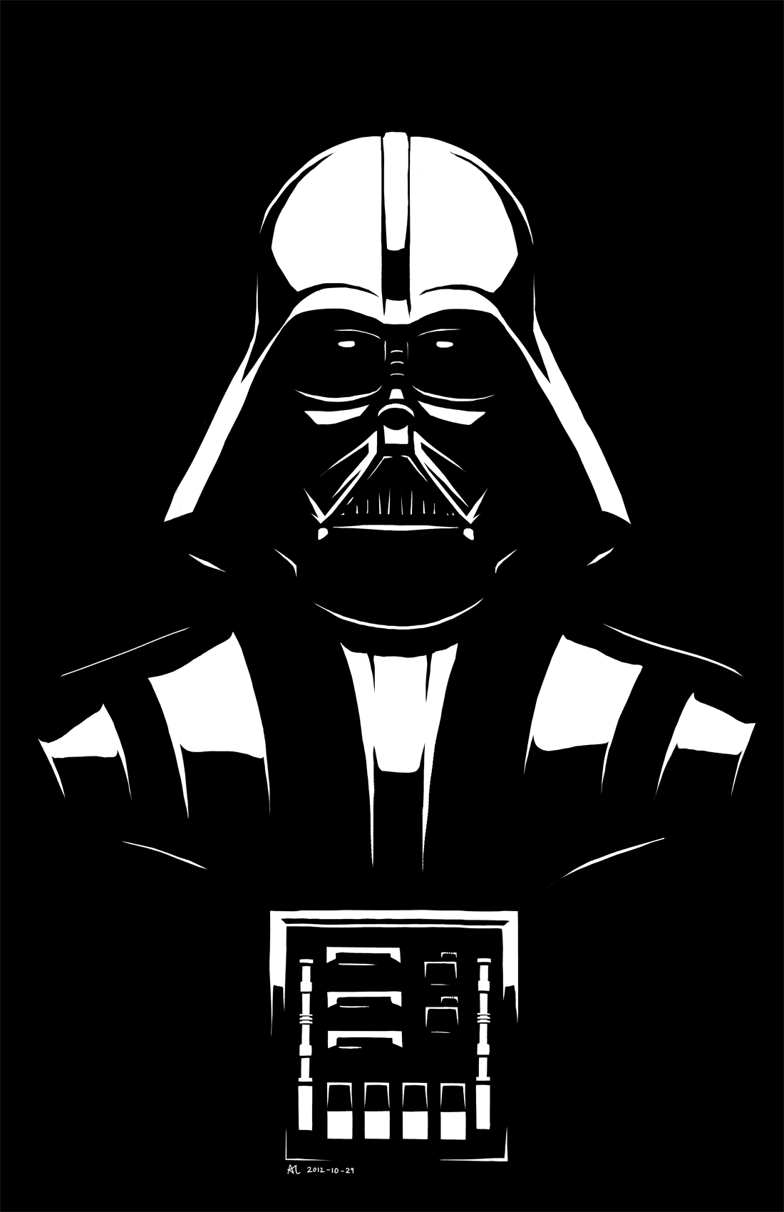 Darth Vader Stencil Art