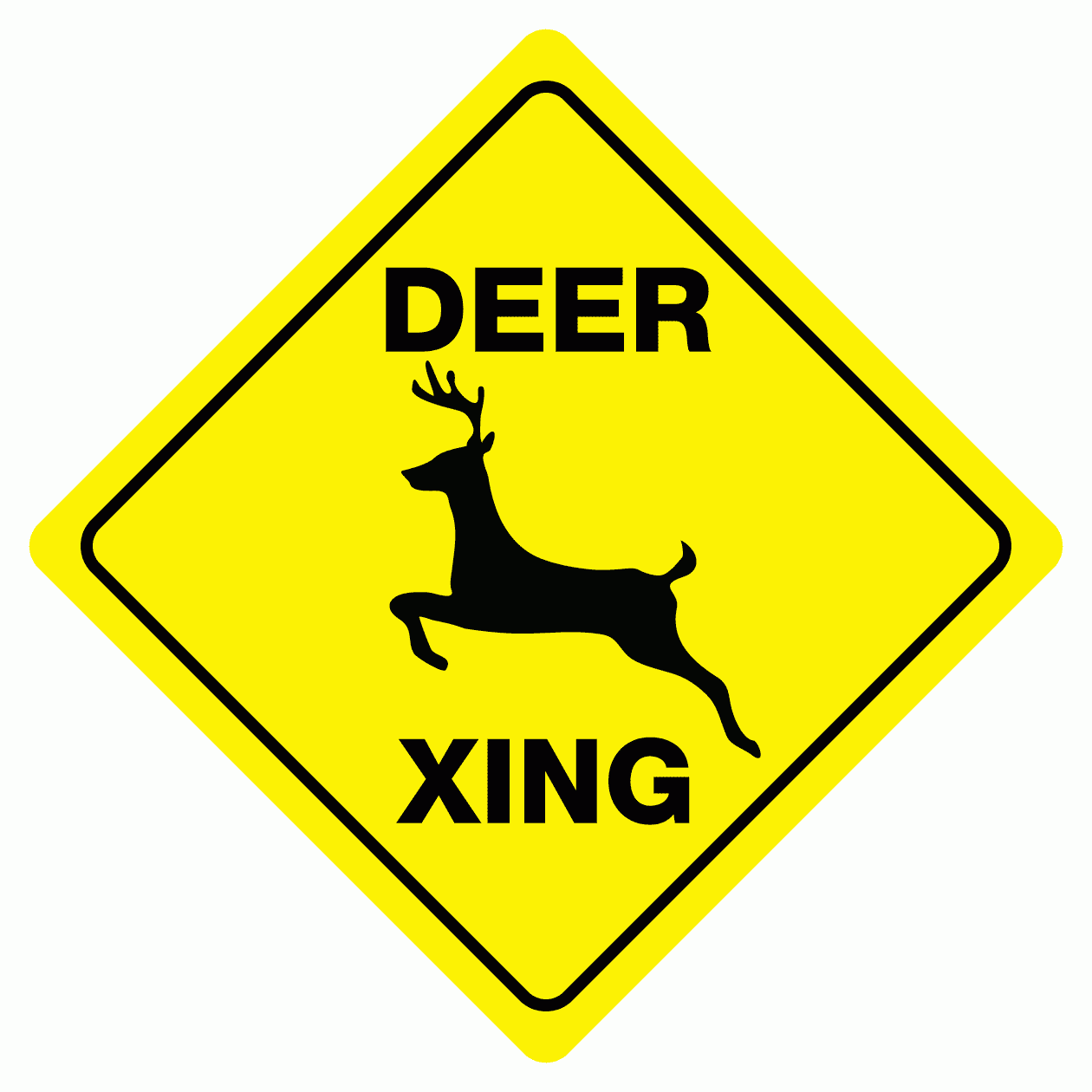 Deer Crossing Sign Xing Buck Doe Hunter Funny Gag Novelty Walmart