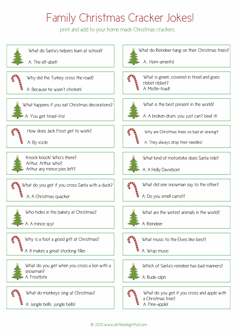 DIY Christmas Favours And Printable Christmas Jokes The New Idea Project A Little Delightful