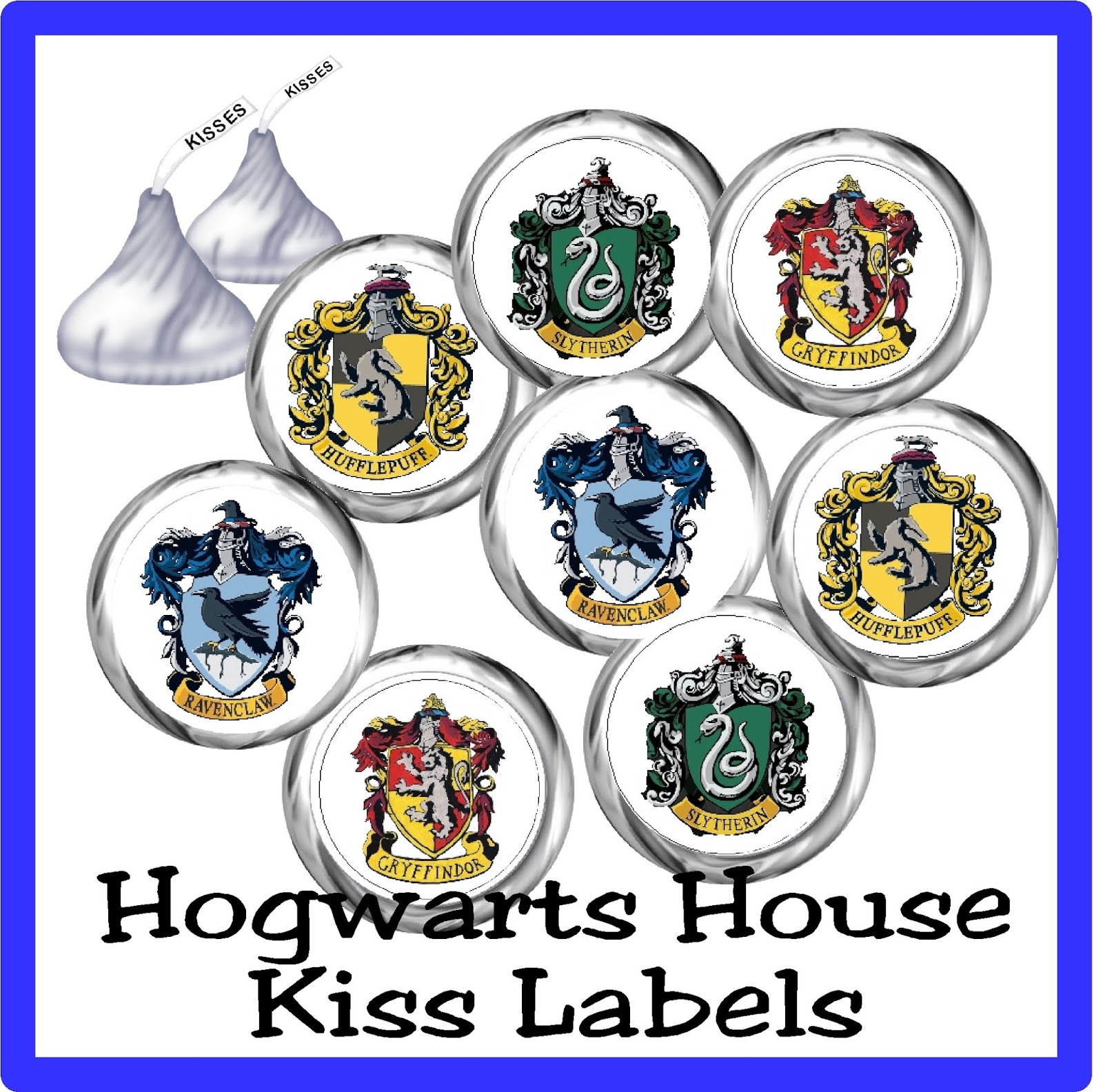 DIY Party Mom Hogwarts House Kiss Printable