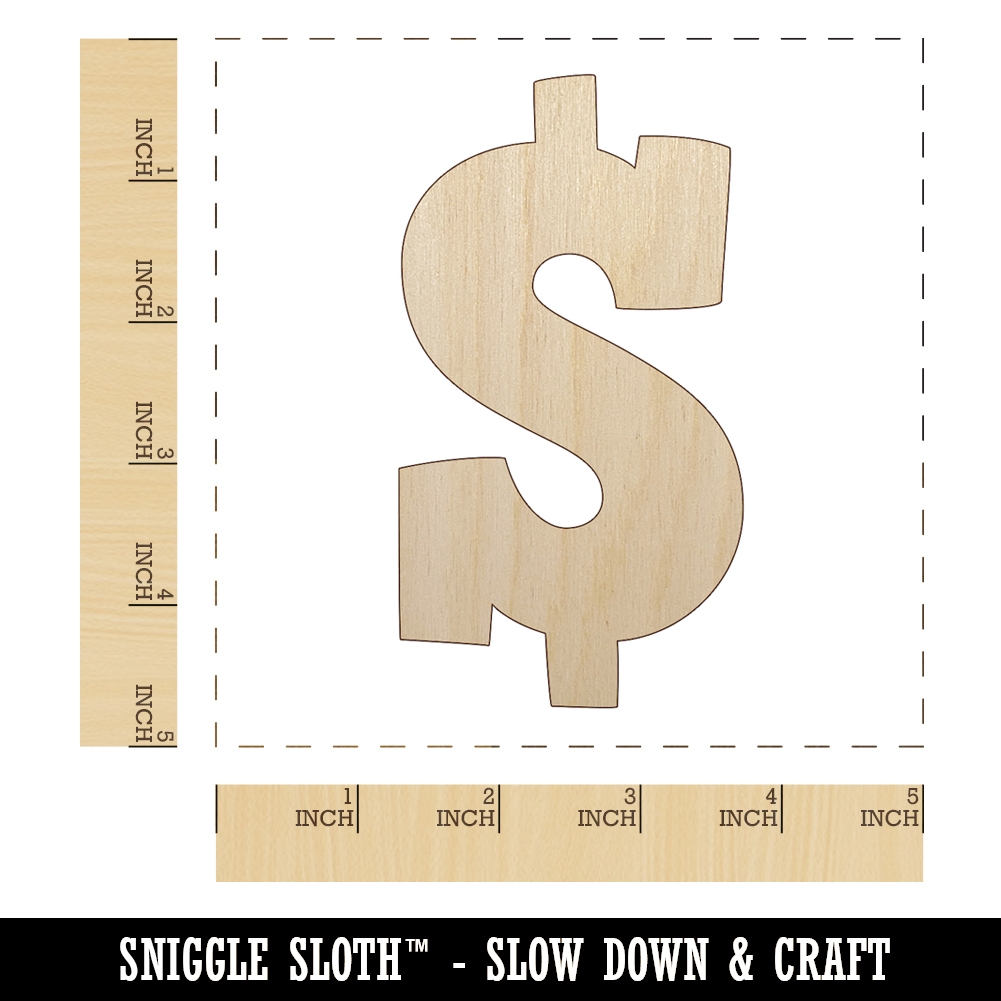Dollar Sign Money Symbol Unfinished Wood Shape Piece Cutout DIY Craft Projects EBay