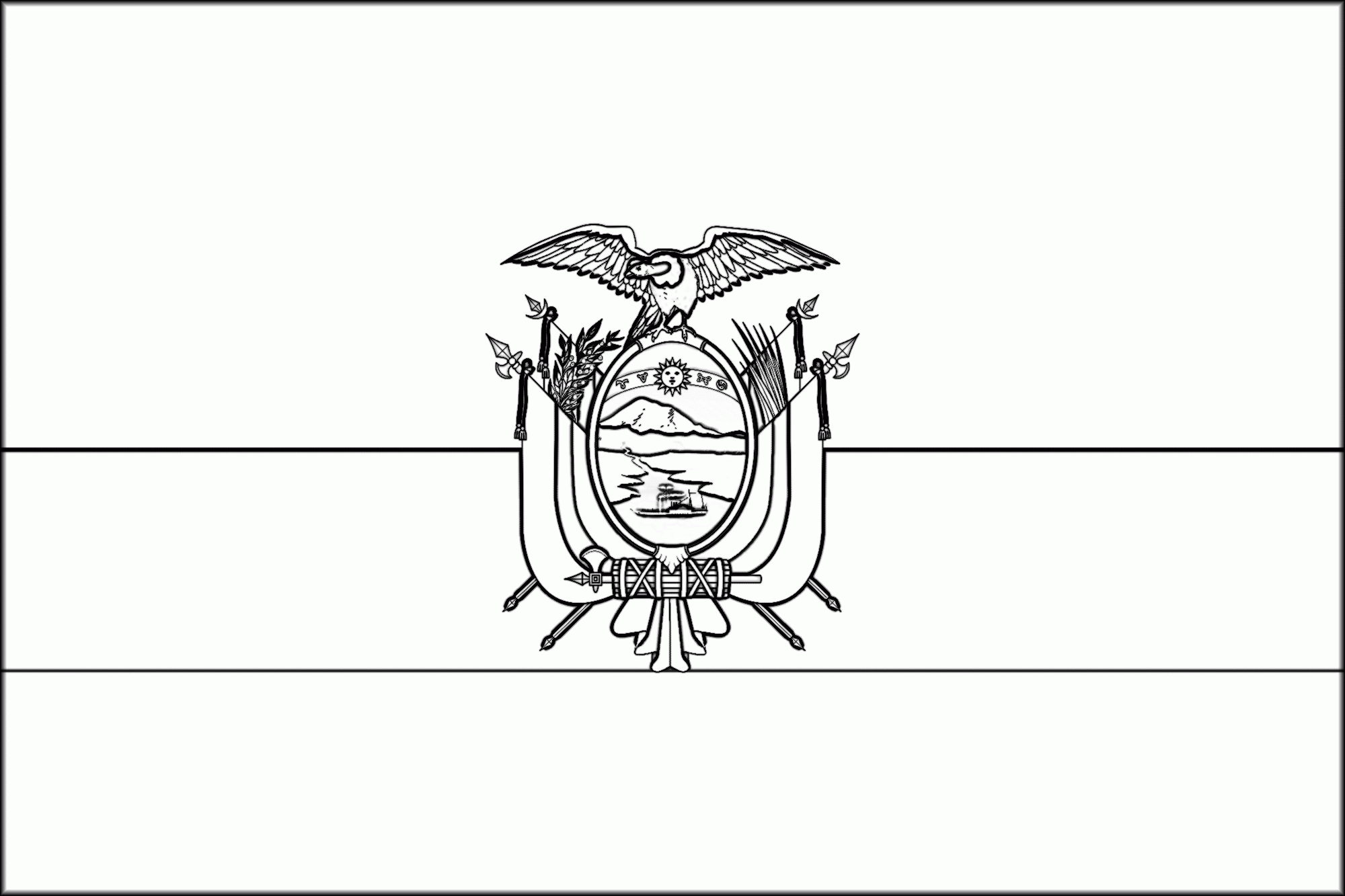 Download Or Print This Amazing Coloring Page Ecuador Flag Coloring Page Ecuador Flag Flag Coloring Pages Coloring Pages
