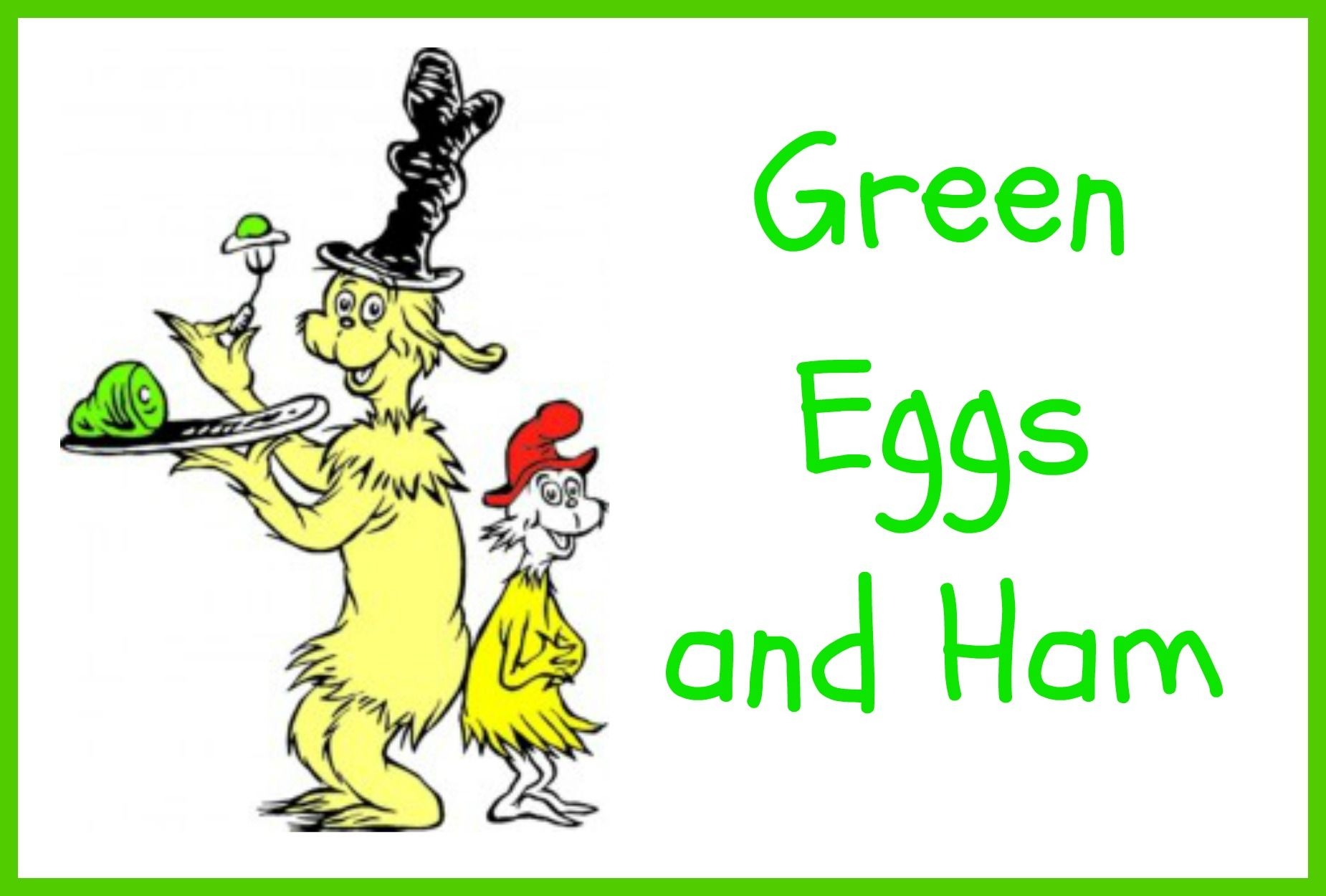 Dr Seuss Green Eggs And Ham Food Label