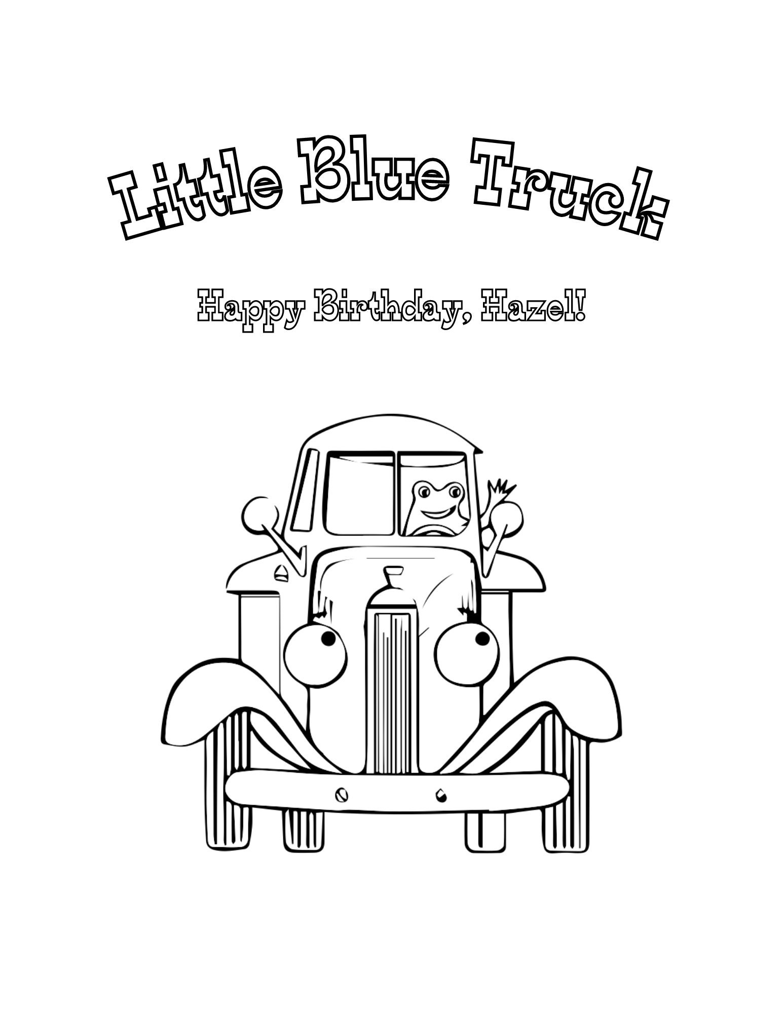 Editable Personalized Little Blue Truck Coloring Book party Favor Etsy