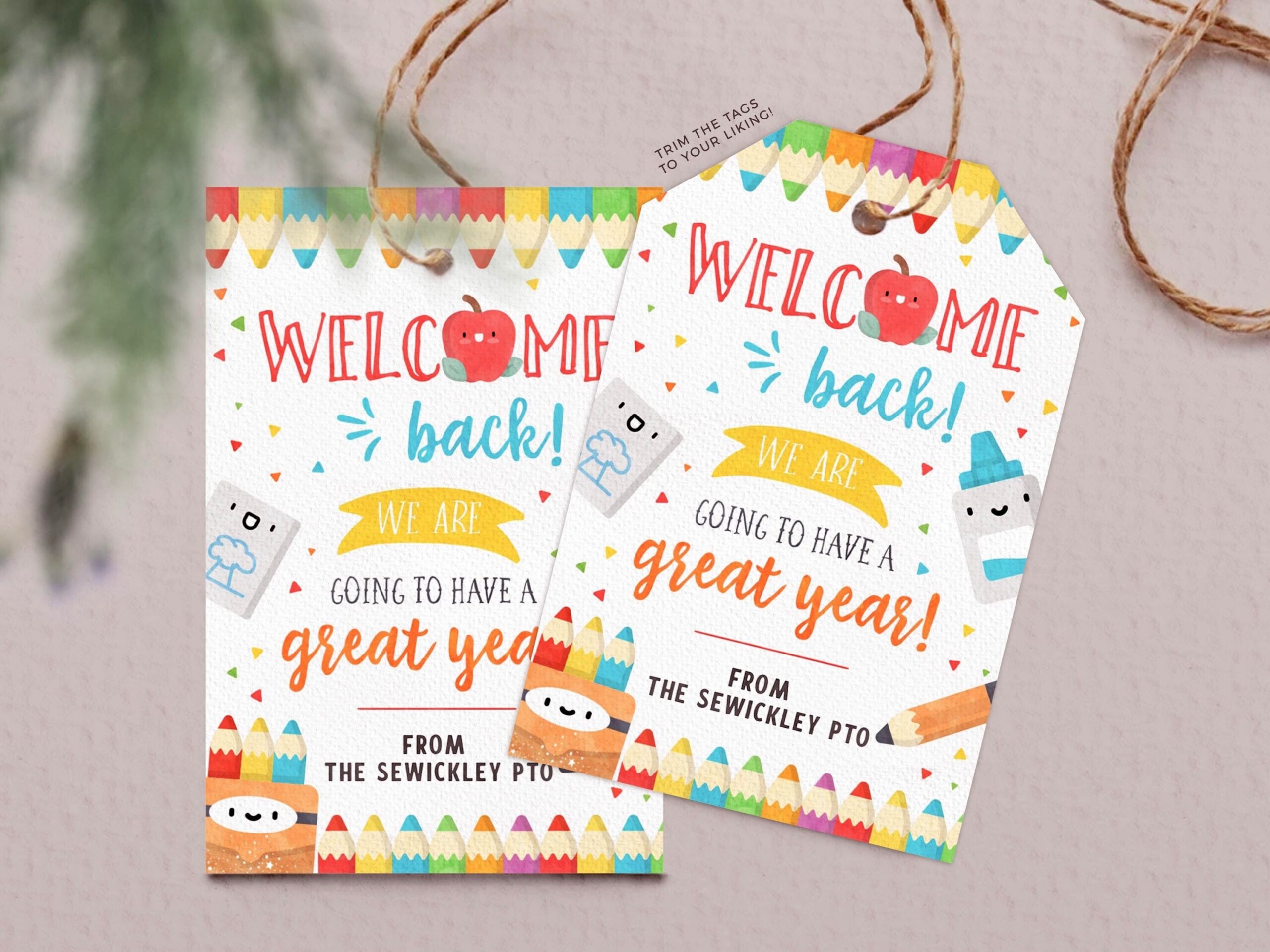 EDITABLE Welcome Back To School Gift Tag First Day Of School Teacher Staff Employee Pta Pto Classmate Gift Label INSTANT DOWNLOAD TG067 Etsy