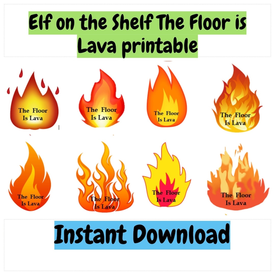 Elf On The Shelf The Floor Is Lava Printable Etsy
