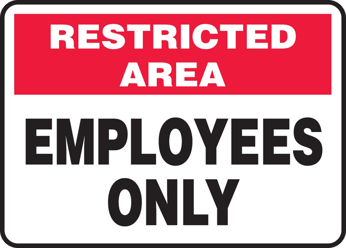 Employees Only Restricted Area Safety Sign MADM964