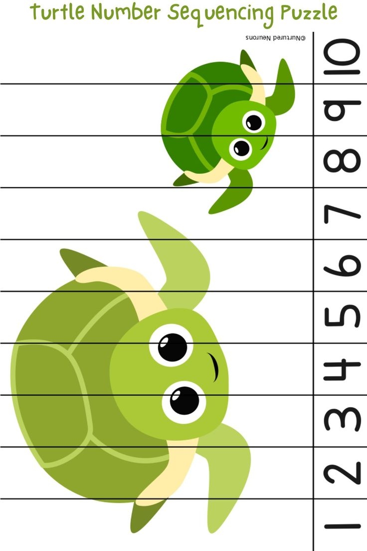 Engage Kids In Math With The Tremendous Turtle Number Sequencing Puzzle