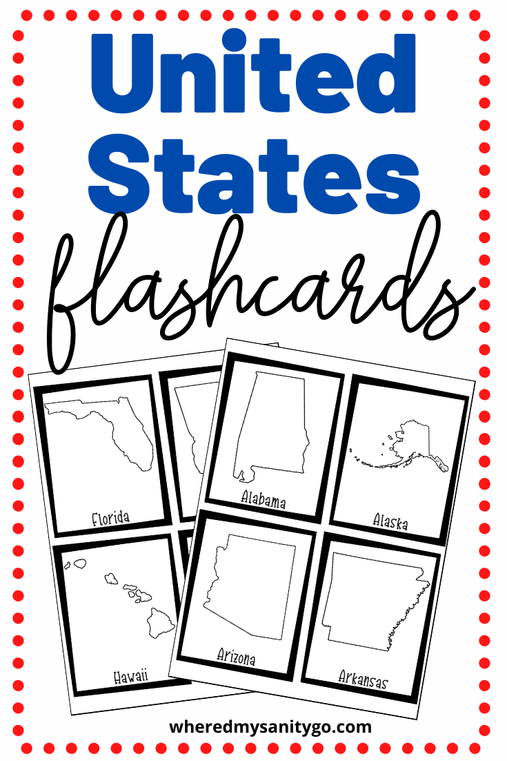 Explore The USA Free Printable 50 States Flashcards