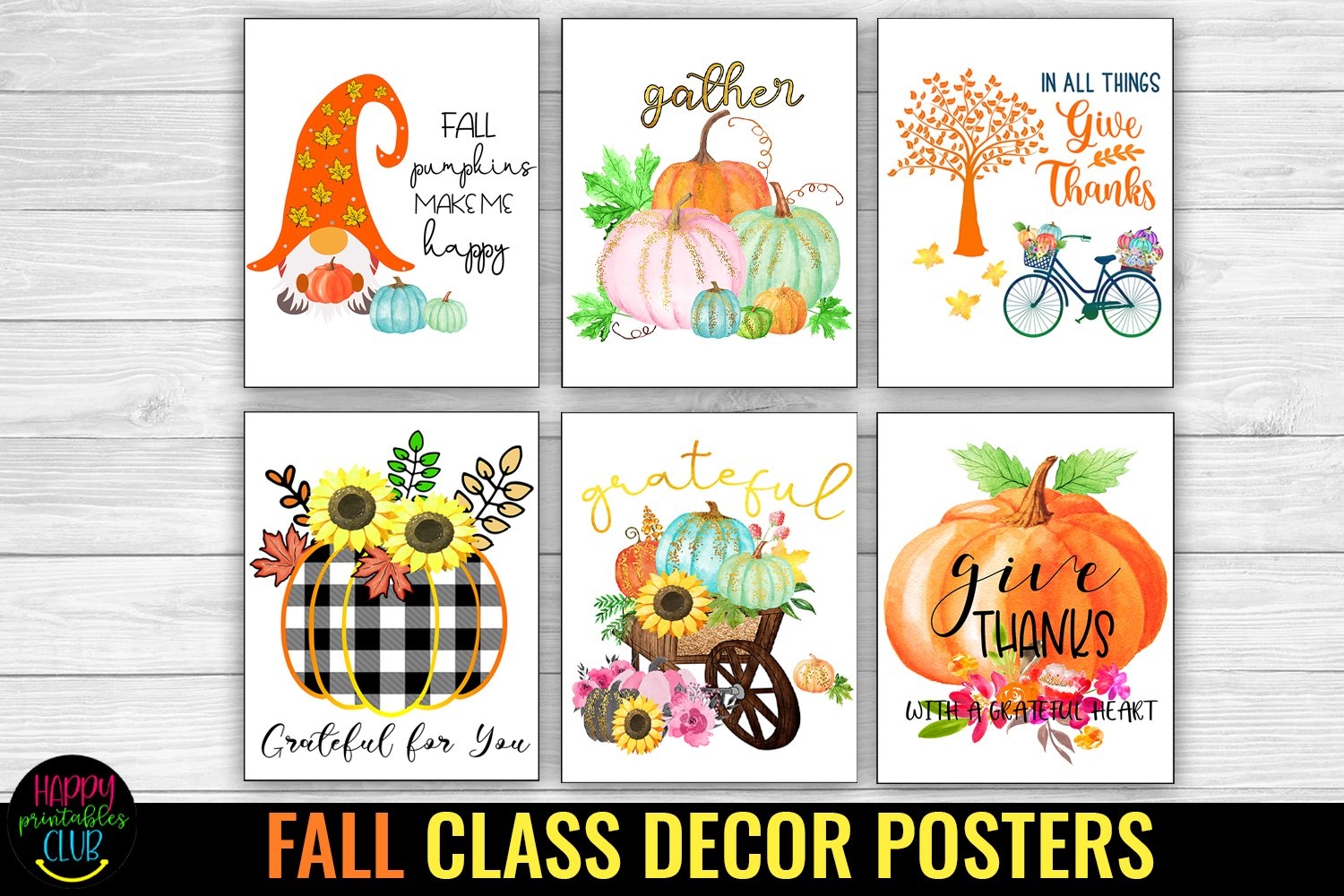 Fall Bulletin Board Posters I Fall Autumn Decor Classroom