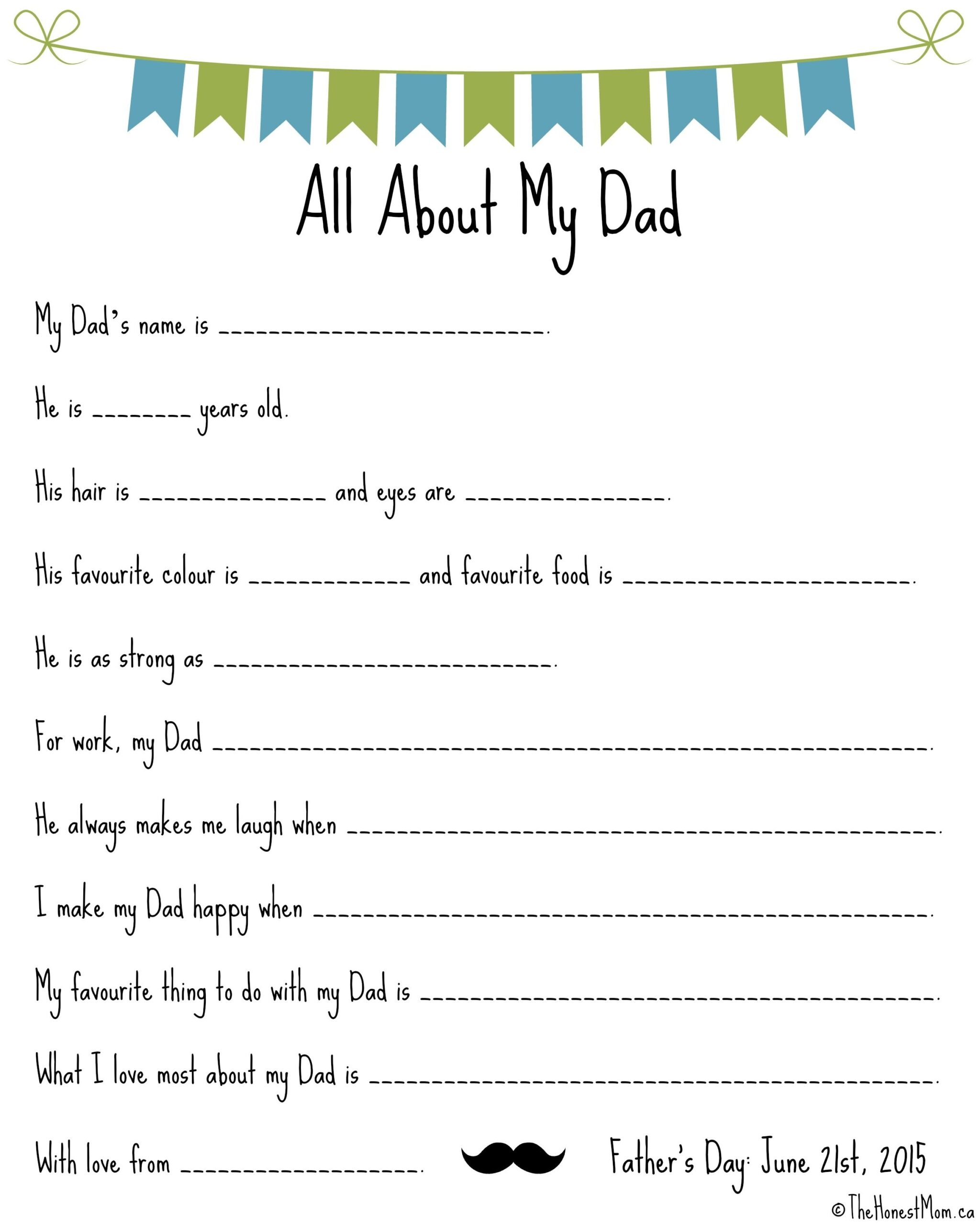 Father s Day Mad Libs Free Printables I Love My Dad Printable Mad Libs Fathers Day