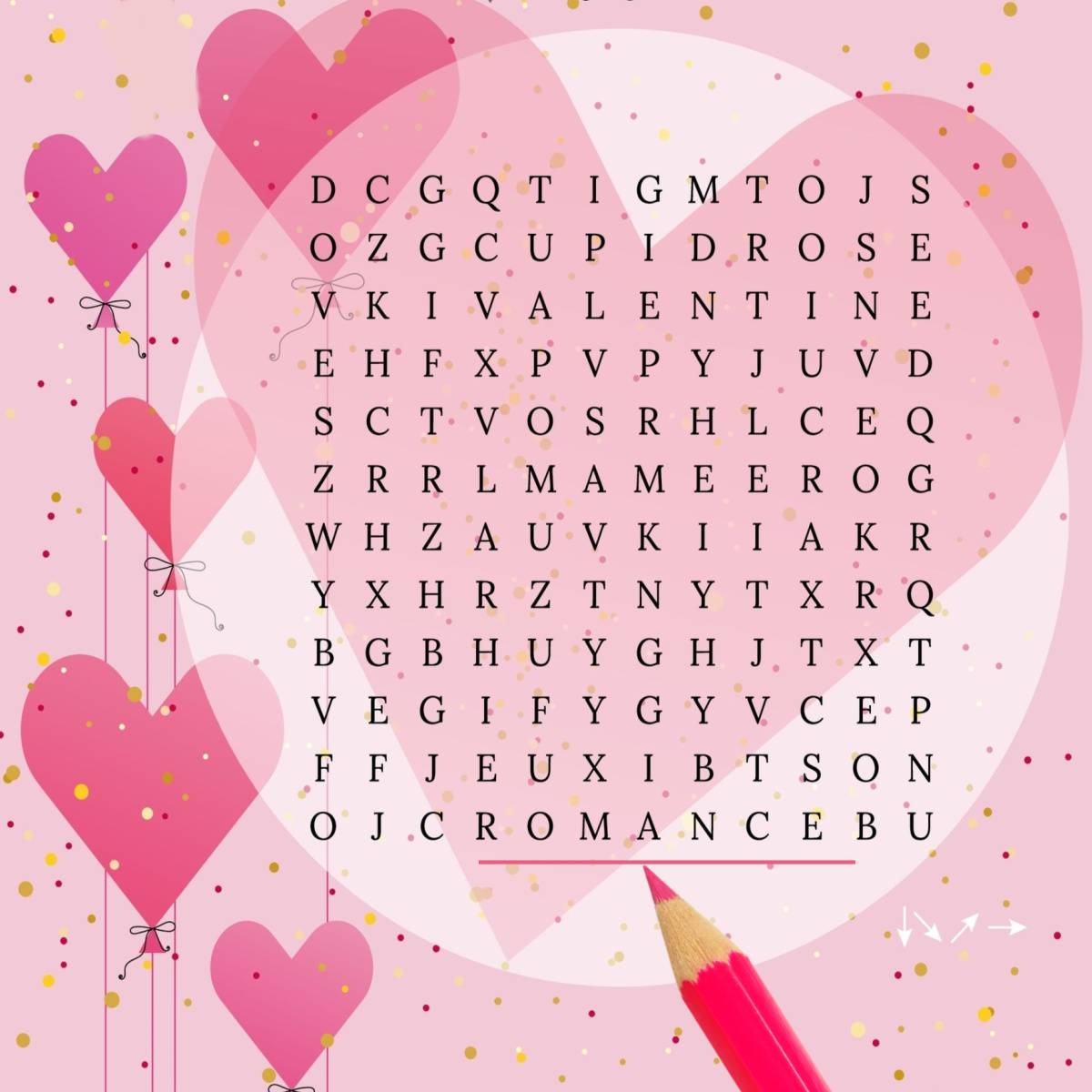 February Word Search Printable National Days Word Find Puzzle