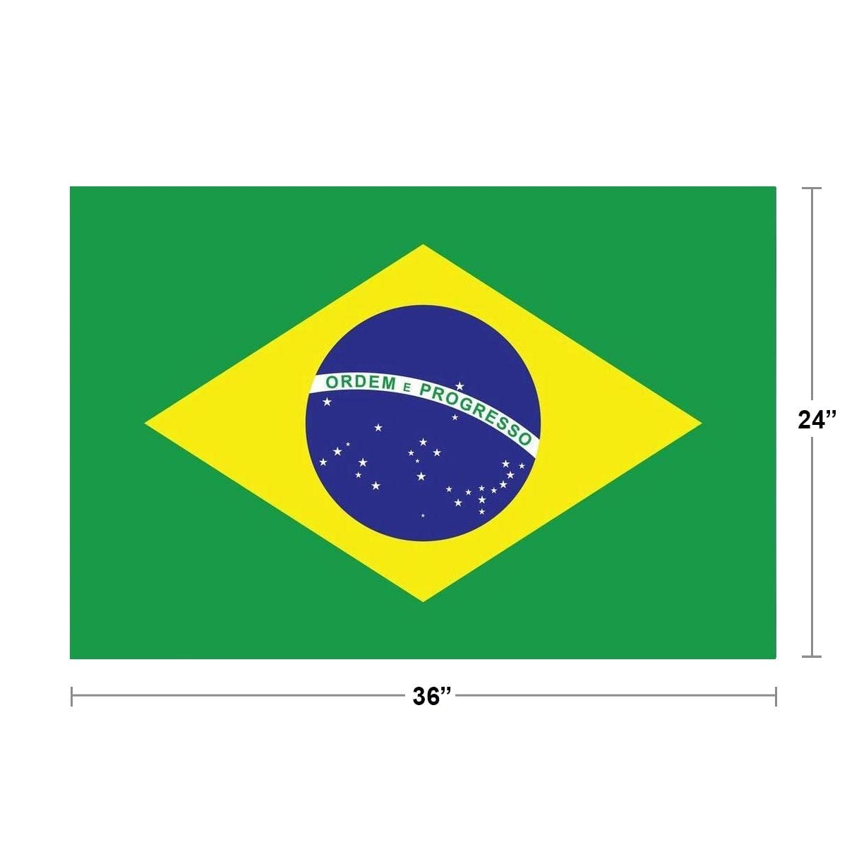 Flag Of Brazil Cool Wall Decor Art Print Poster 36x24 Posters Prints Amazon
