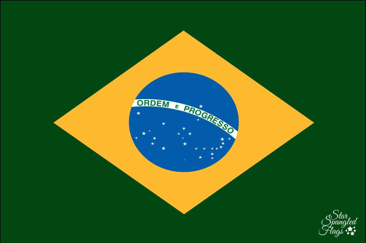 Flag Of Brazil StarSpangledFlags