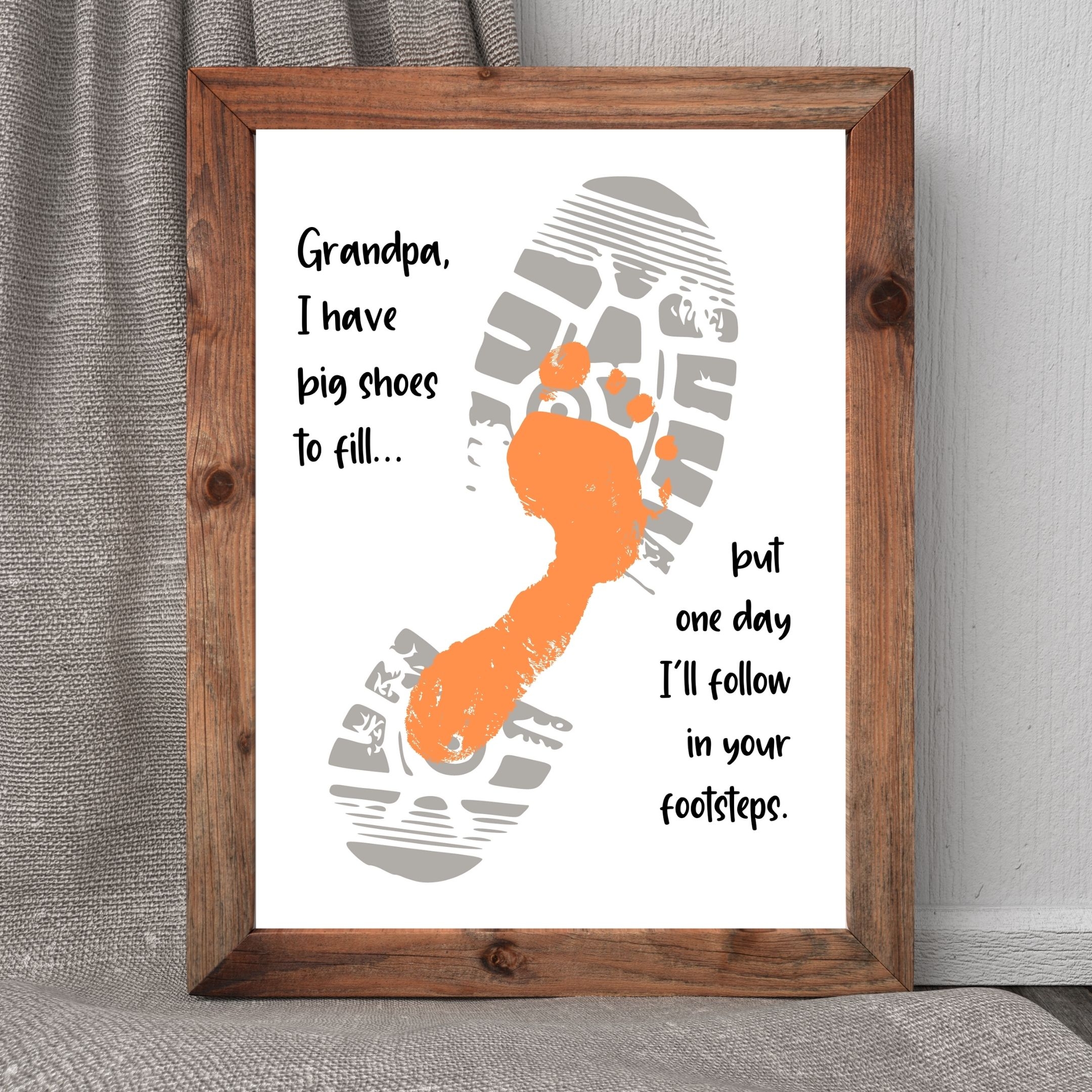Following In Dad s Footsteps Printable Footprint Craft