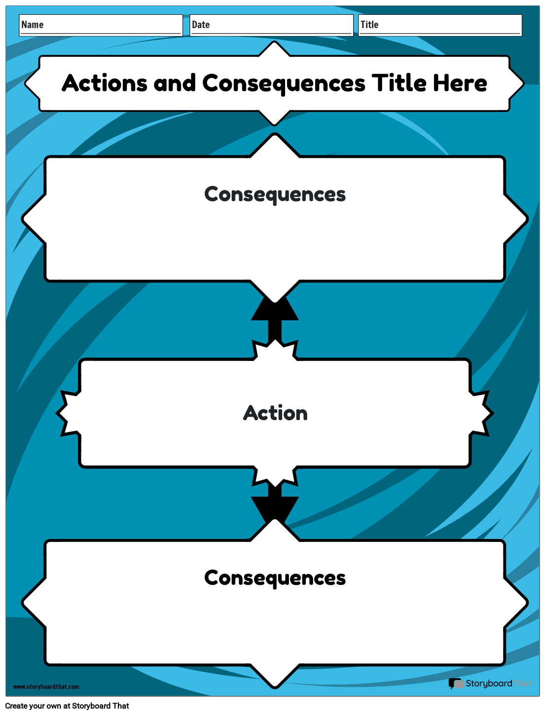 Free Actions Consequences Customizable Worksheets