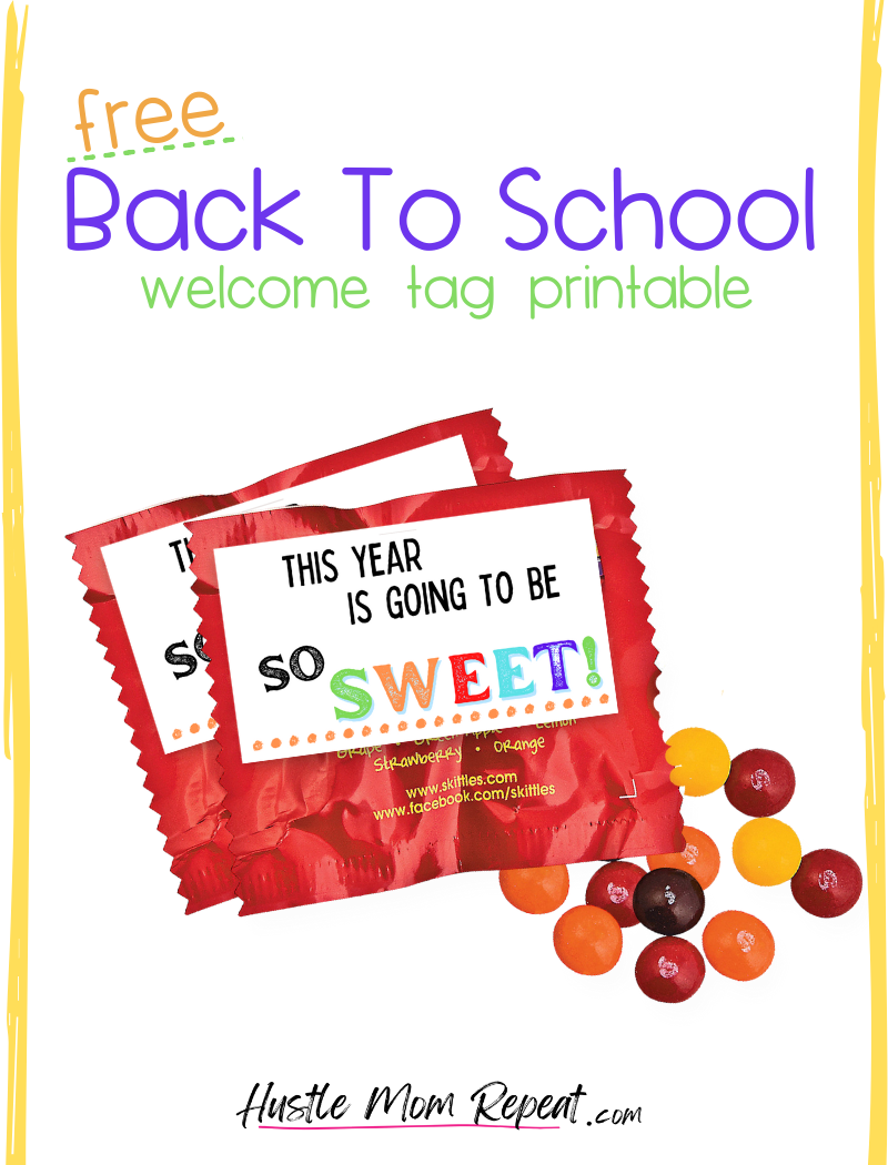 Free Back To School Welcome Tag Printable Hustle Mom Repeat